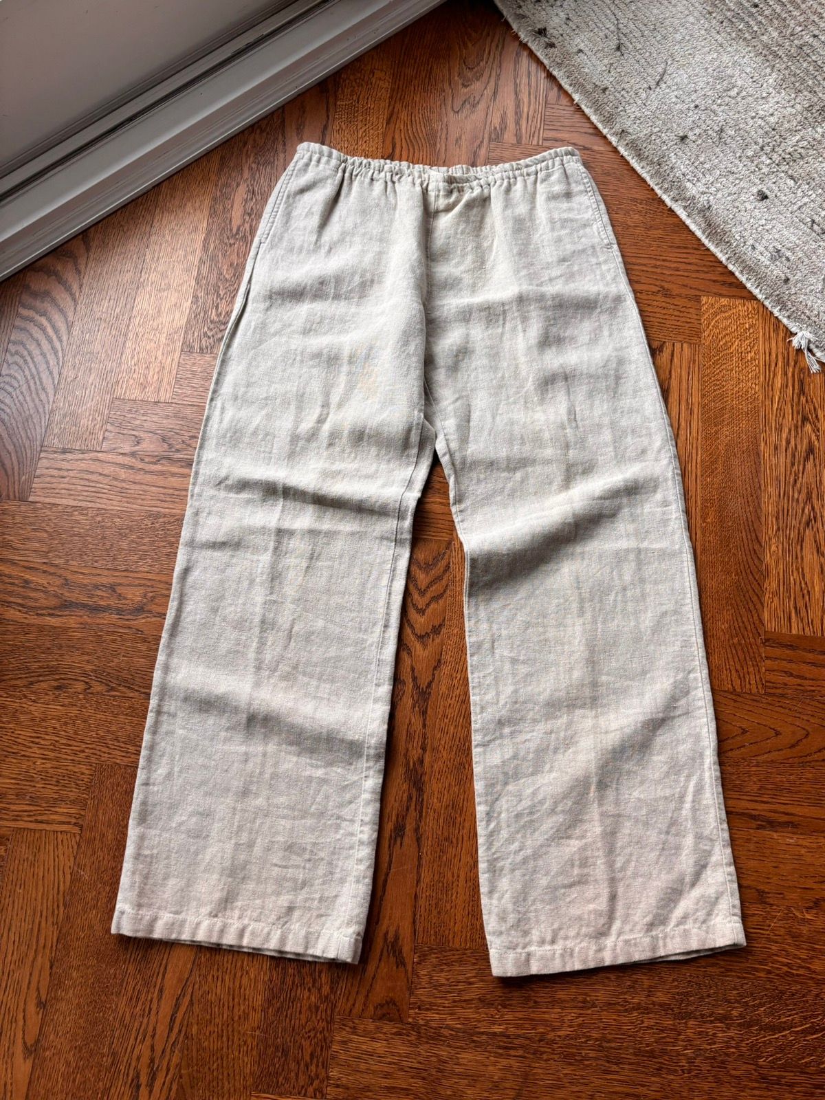 Vintage Vintage GAP Linen Pants 90s 2000s Loose Medium Elastic White Size 32" / US 10 / IT 46 - 1 Preview