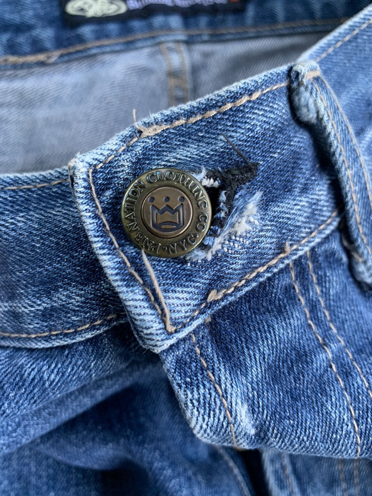 Japanese Brand PNB Nation Clothing Selvedge Distressed Denim Size US 31 - 9 Thumbnail