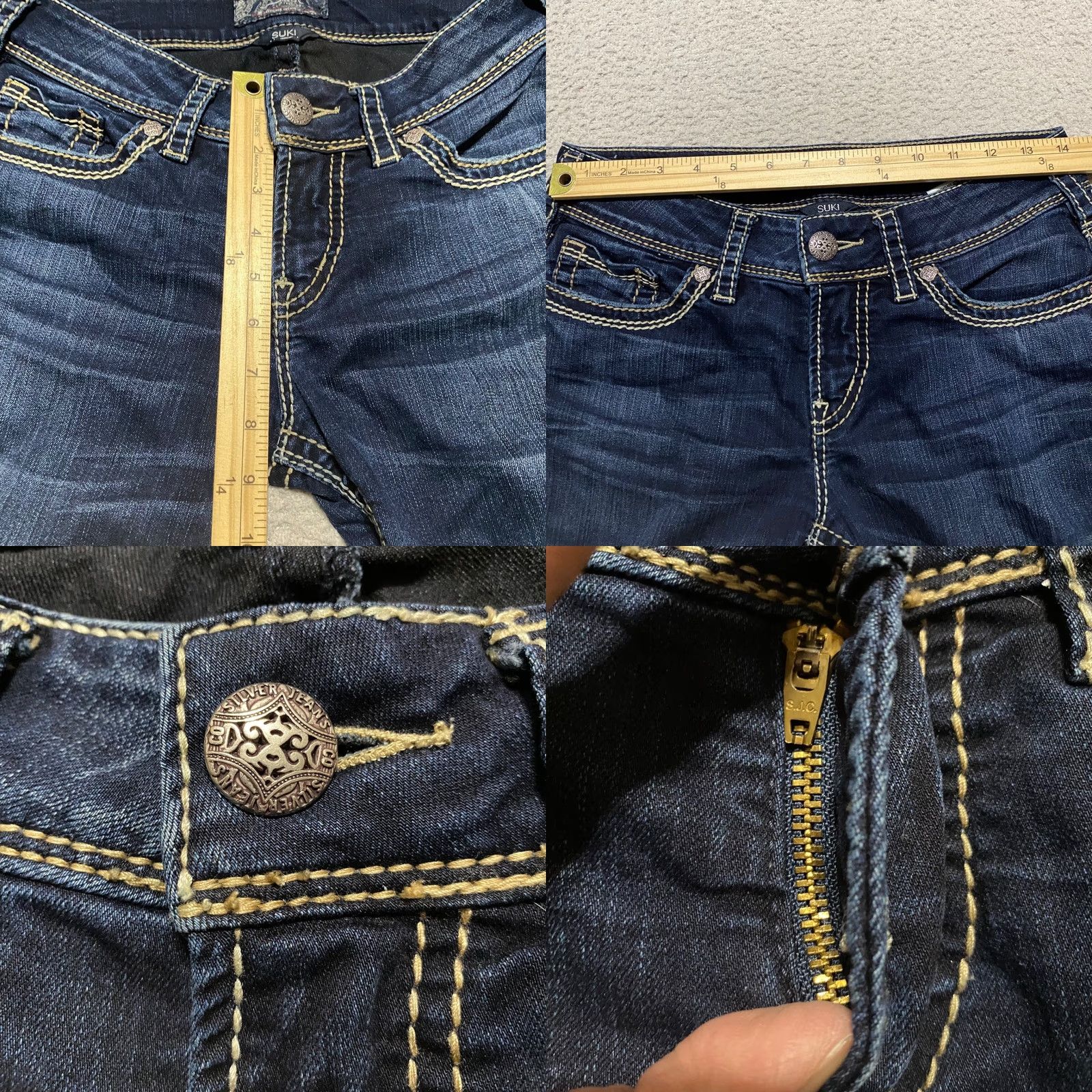 Silver Jeans Co. Silver Jeans Suki Jeans Women 28 Blue Denim Skinny Low Rise Regular 5-Pocket Dark Wash Shoes? Size 28" / US 6 / IT 42 - 8 Thumbnail