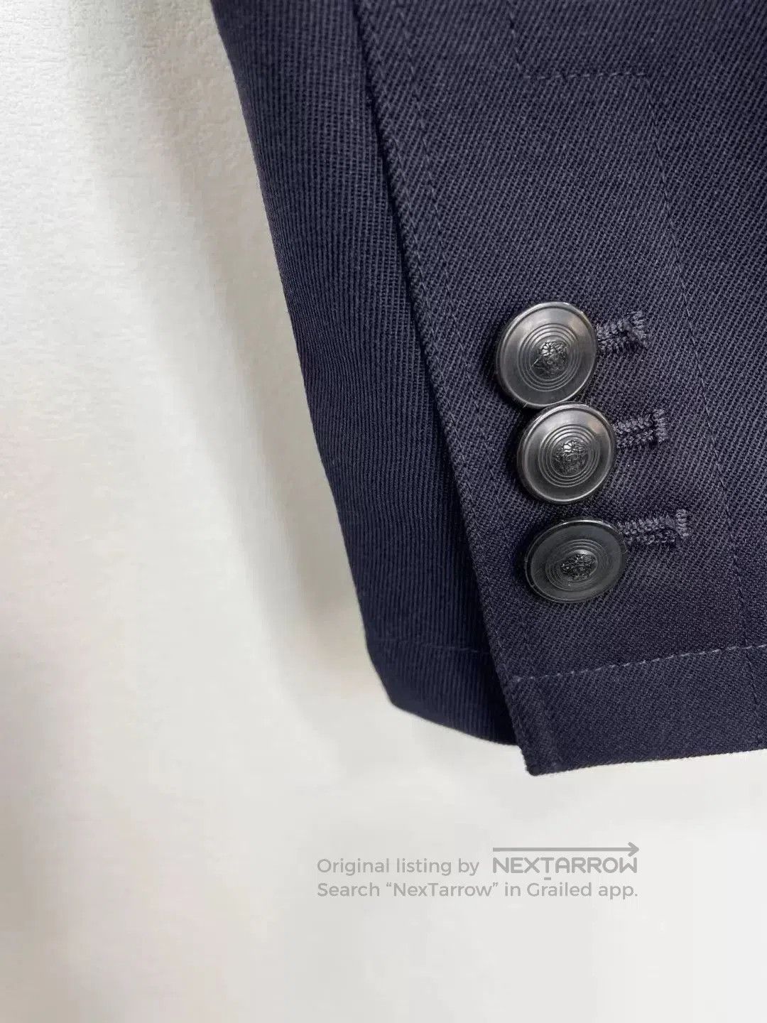 Versace VERSACE Wool Leather Trim Blazer. Size US XL / EU 56 / 4 - 6 Thumbnail