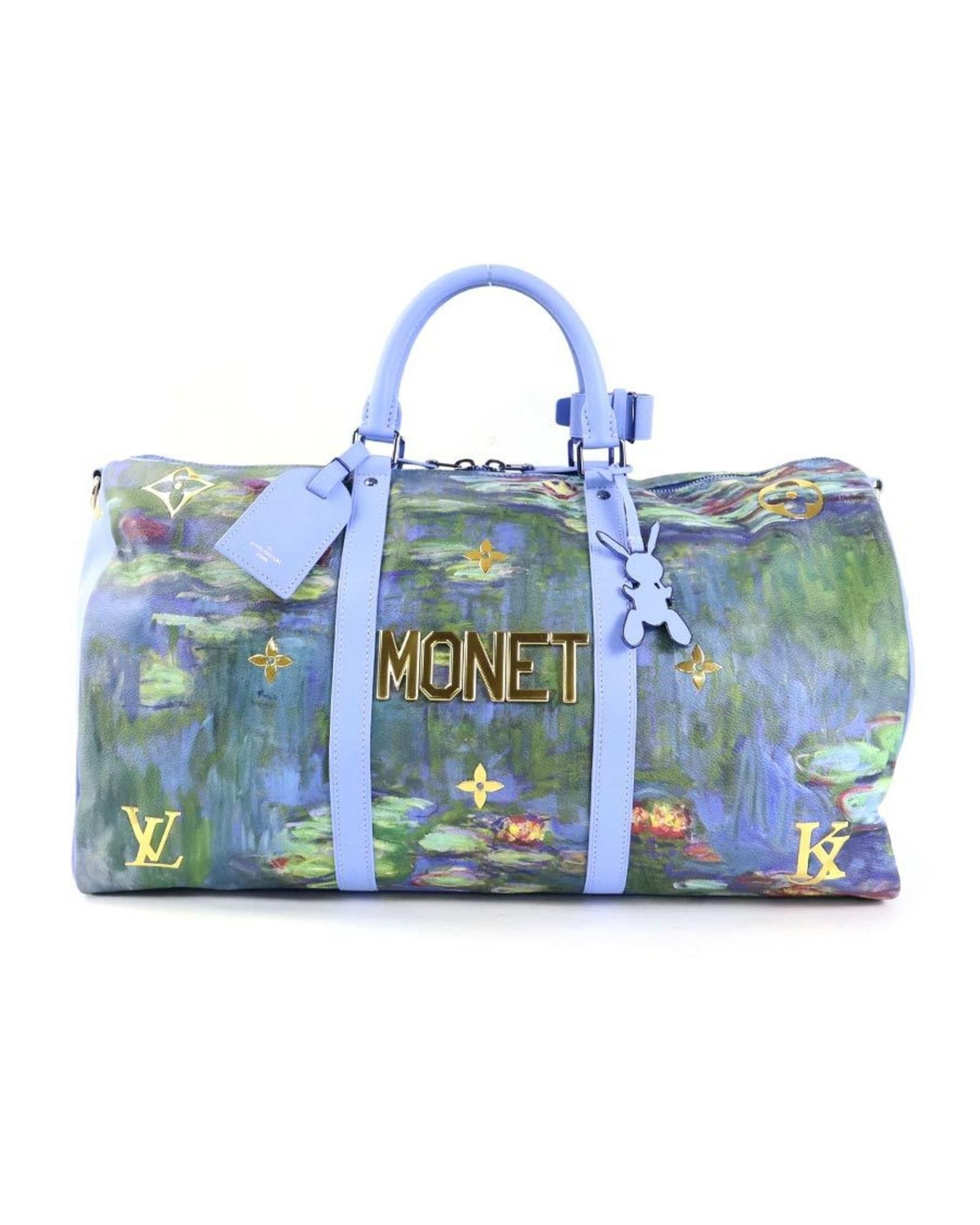 image of Louis Vuitton Iconic Monet-Inspired Leather Bag in Blue, Women's