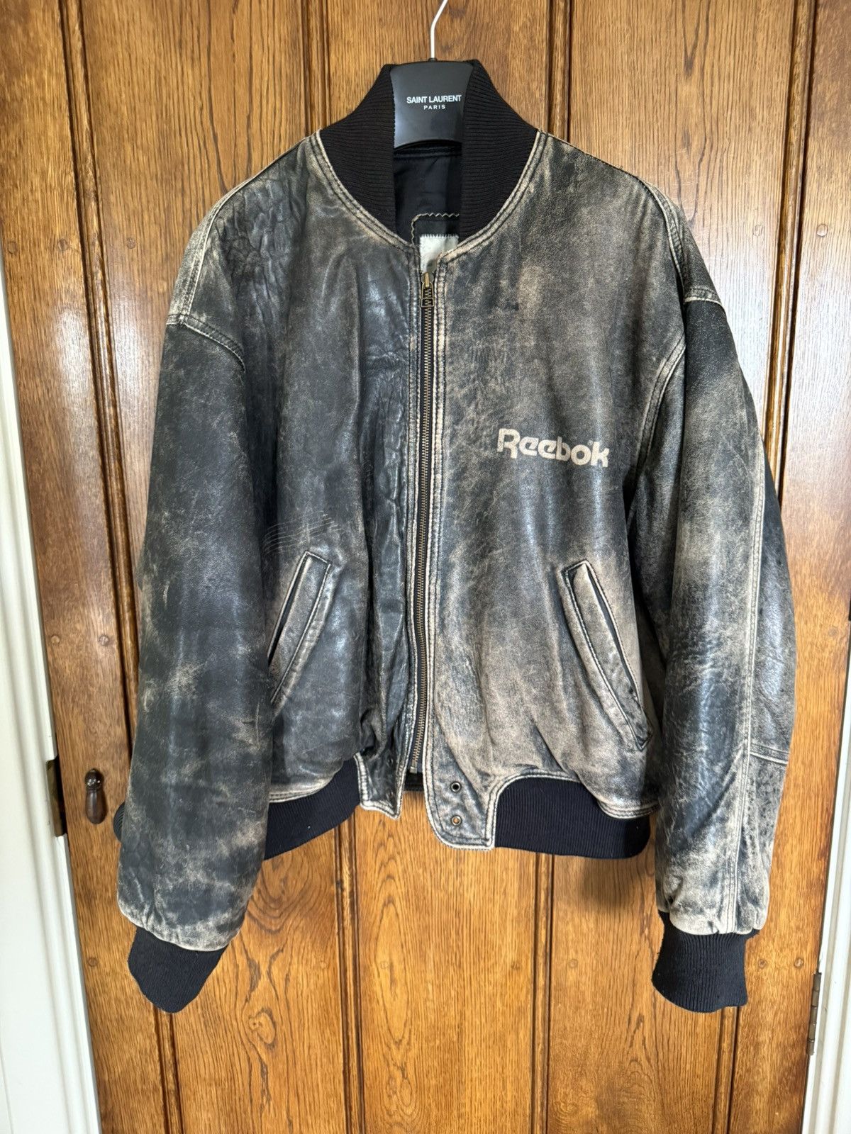 Reebok Reebok pump vintage 90’s rare leather bomber jacket logo L Size US L / EU 52-54 / 3 - 1 Thumbnail