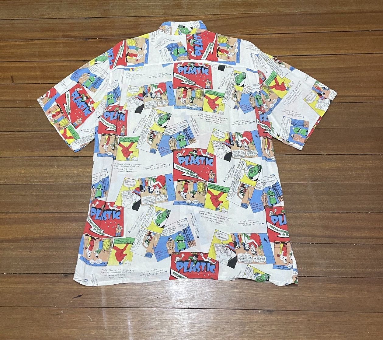 Vintage Very Rare Vintage Movie Cartoon The Plastic Man Shirt 1980s Size US L / EU 52-54 / 3 - 2 Thumbnail