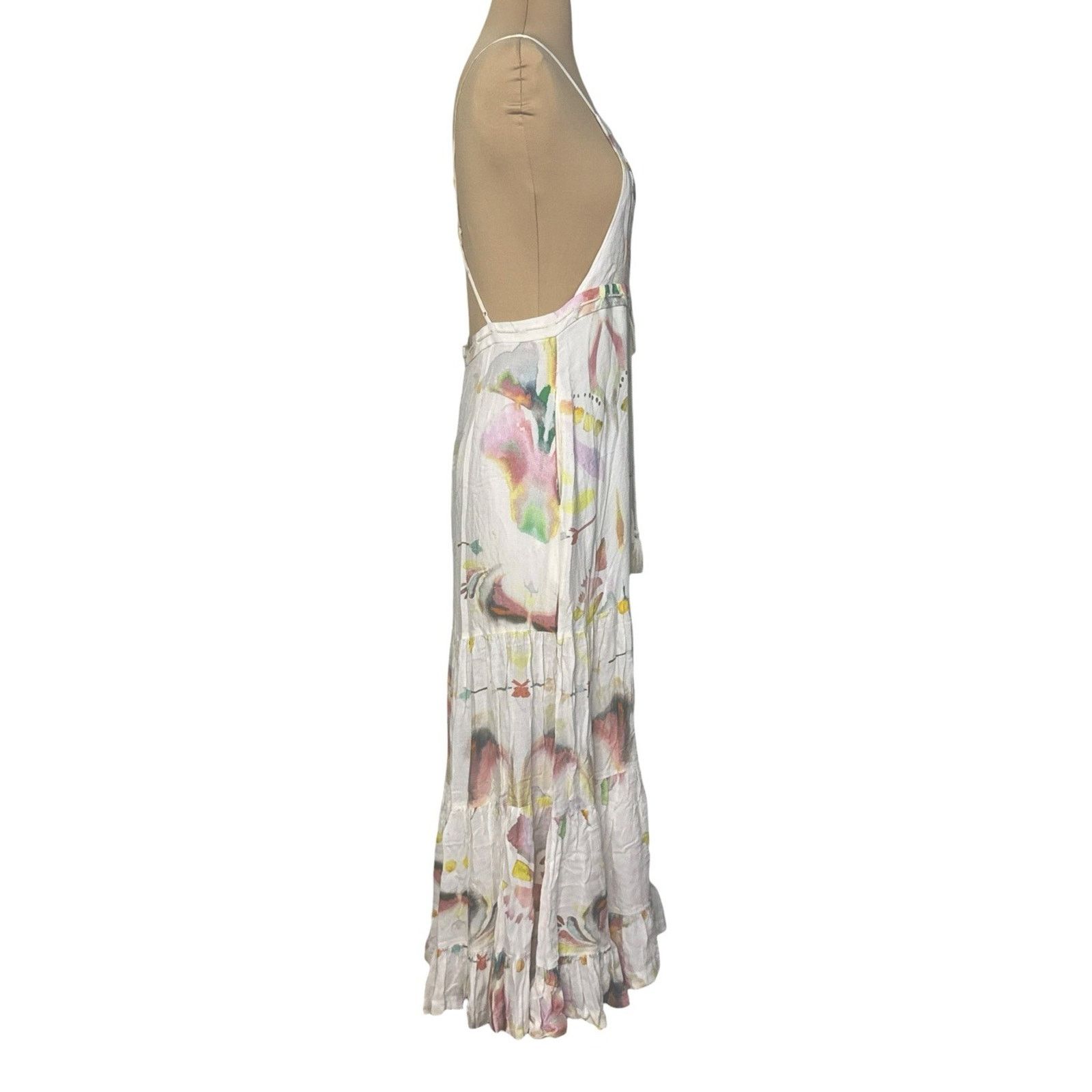 Free People FREE PEOPLE Sounds Of Spring Jumper Floral Maxi Dress Sz XS Size XS / US 0-2 / IT 36-38 - 7 Thumbnail