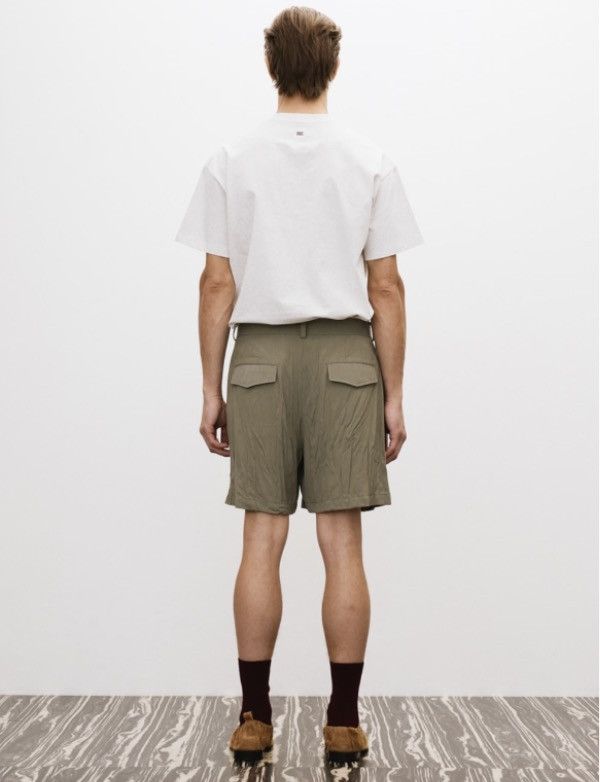 RECTO RECTO RM 25S Wrinkle Detail Belted Shorts in Dark Khaki Size US 32 / EU 48 - 4 Thumbnail
