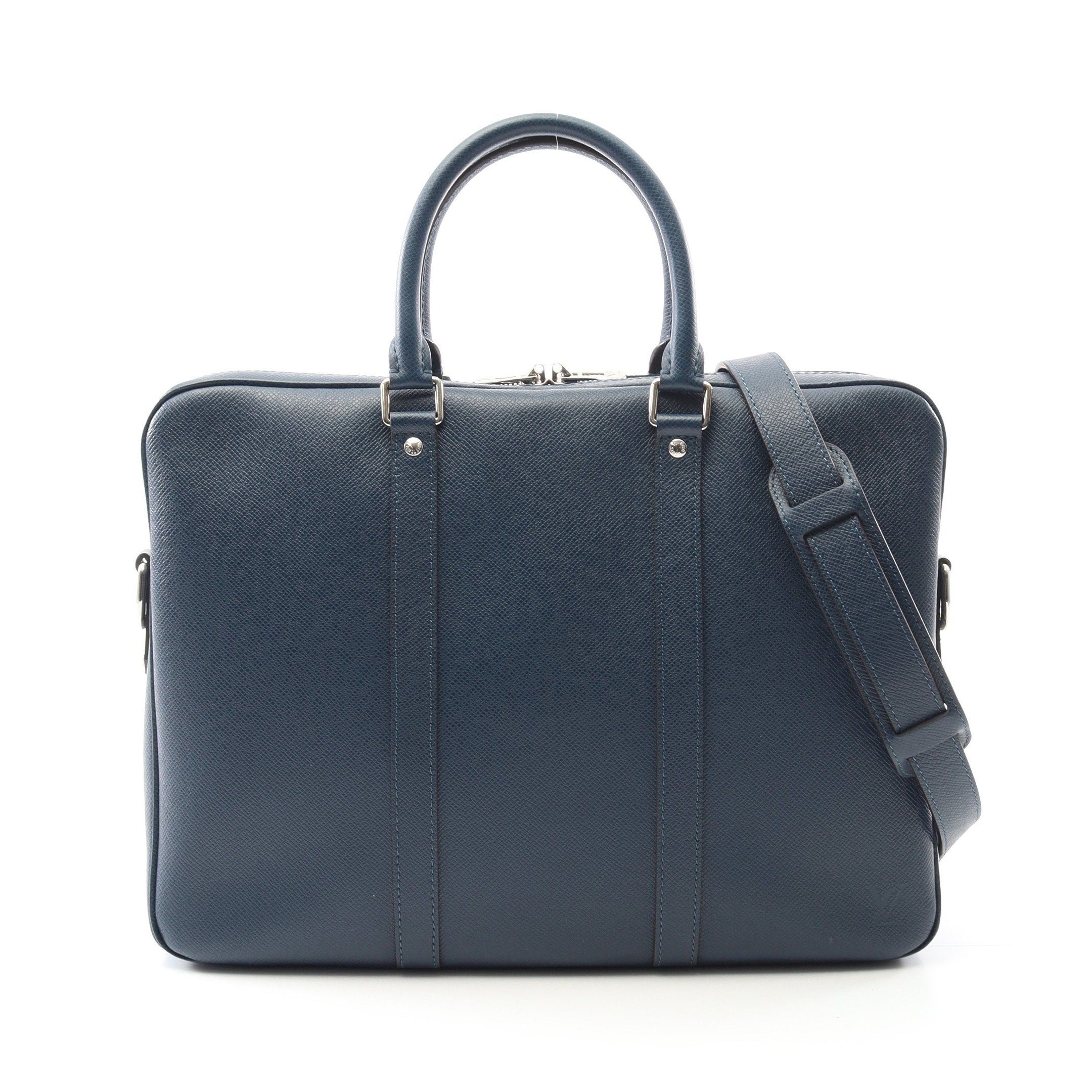 Louis Vuitton Louis Vuitton Porte Document Voyage Pm Taiga Ocean Business Bag Briefcase Leather Dark Blue Size ONE SIZE - 1 Thumbnail