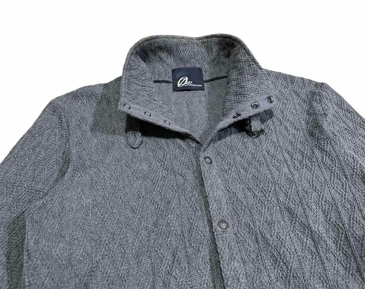 If Six Was Nine × Japanese Brand × Tornado Mart 🔥Y2K Archived Tornado Mart Cable Knit Snap Button Belt Shirt Size US L / EU 52-54 / 3 - 5 Thumbnail
