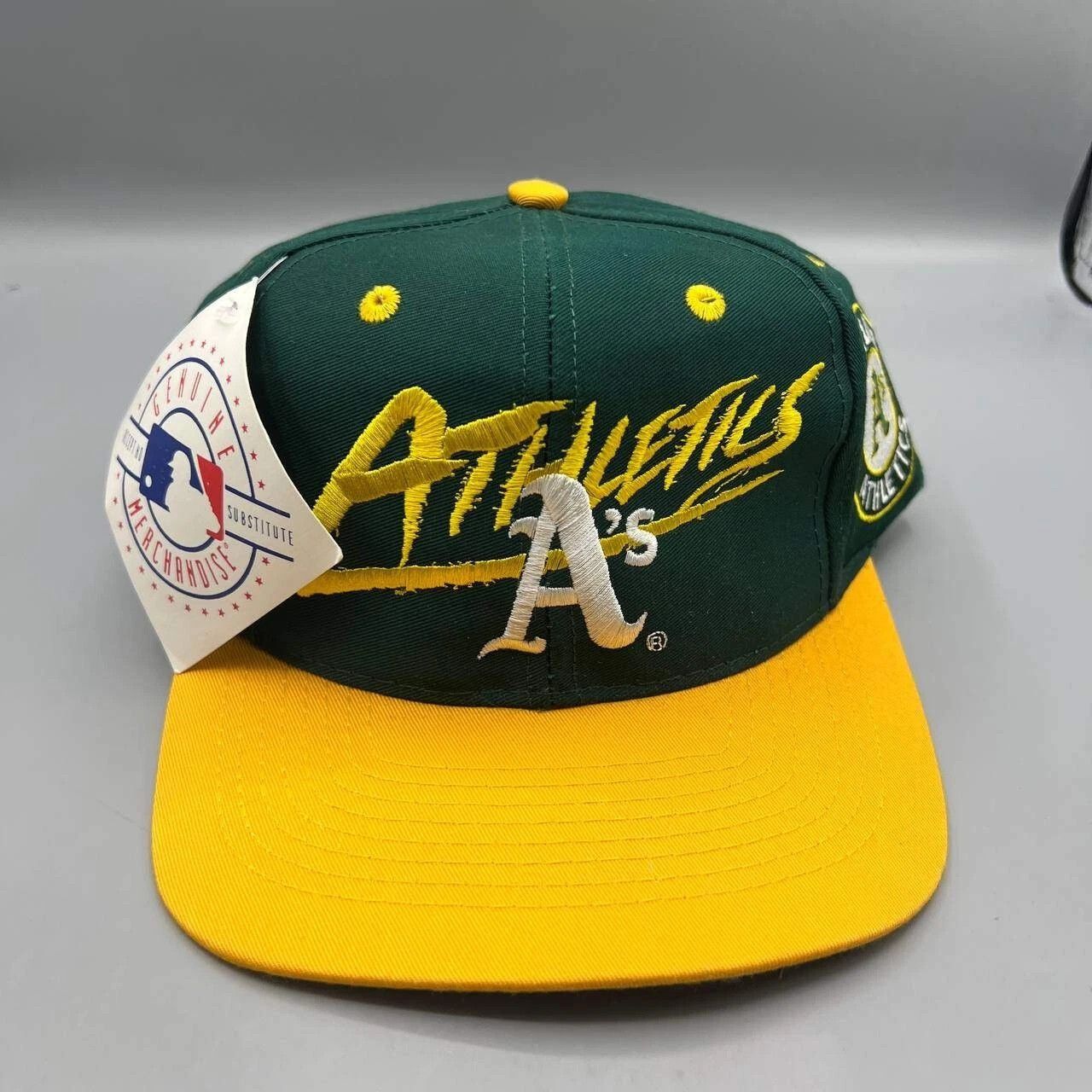 Signatures × Vintage Oakland Athletics Hat Men Signatures MLB Snap Back Cap New Size ONE SIZE - 3 Thumbnail
