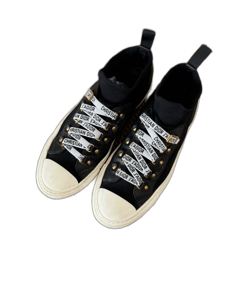 Dior Christian Dior Black Canvas Strap Sneakers Size US 7 / IT 37 - 1 Thumbnail
