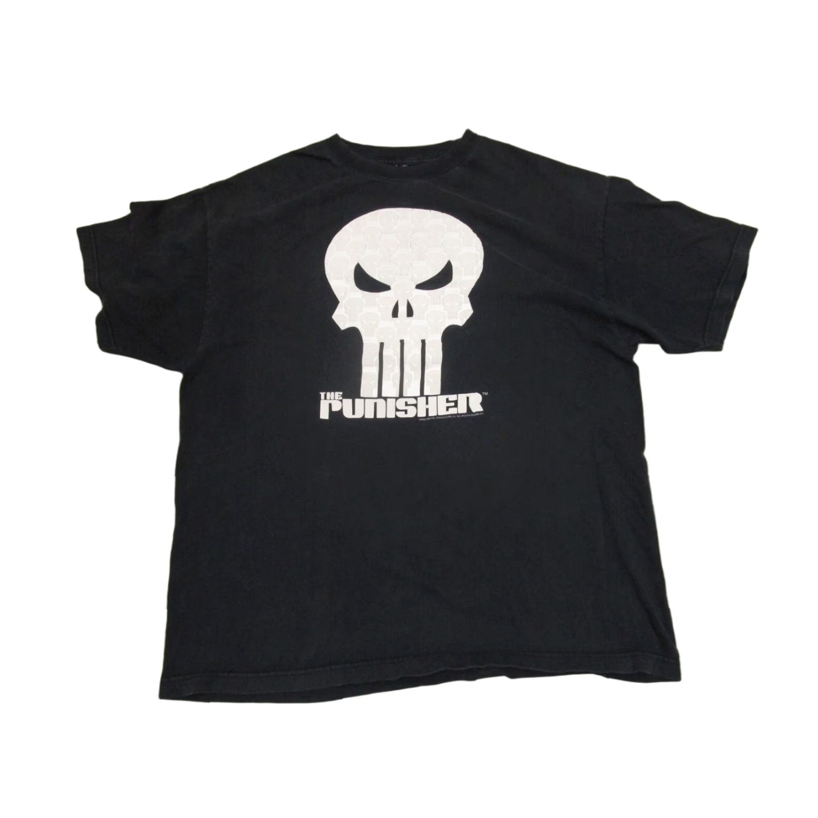 Vintage The Punisher Shirt Marvel T-Shirt Men L Black Short Sleeve Graphic Print Skull Logo Size US L / EU 52-54 / 3 - 1 Thumbnail