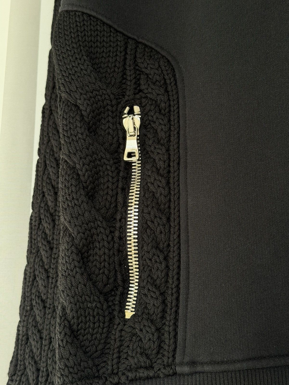 Balmain BALMAIN FW2014 Army Cabel Knit Zip Sweater Decarnin Black Size US M / EU 48-50 / 2 - 9 Thumbnail