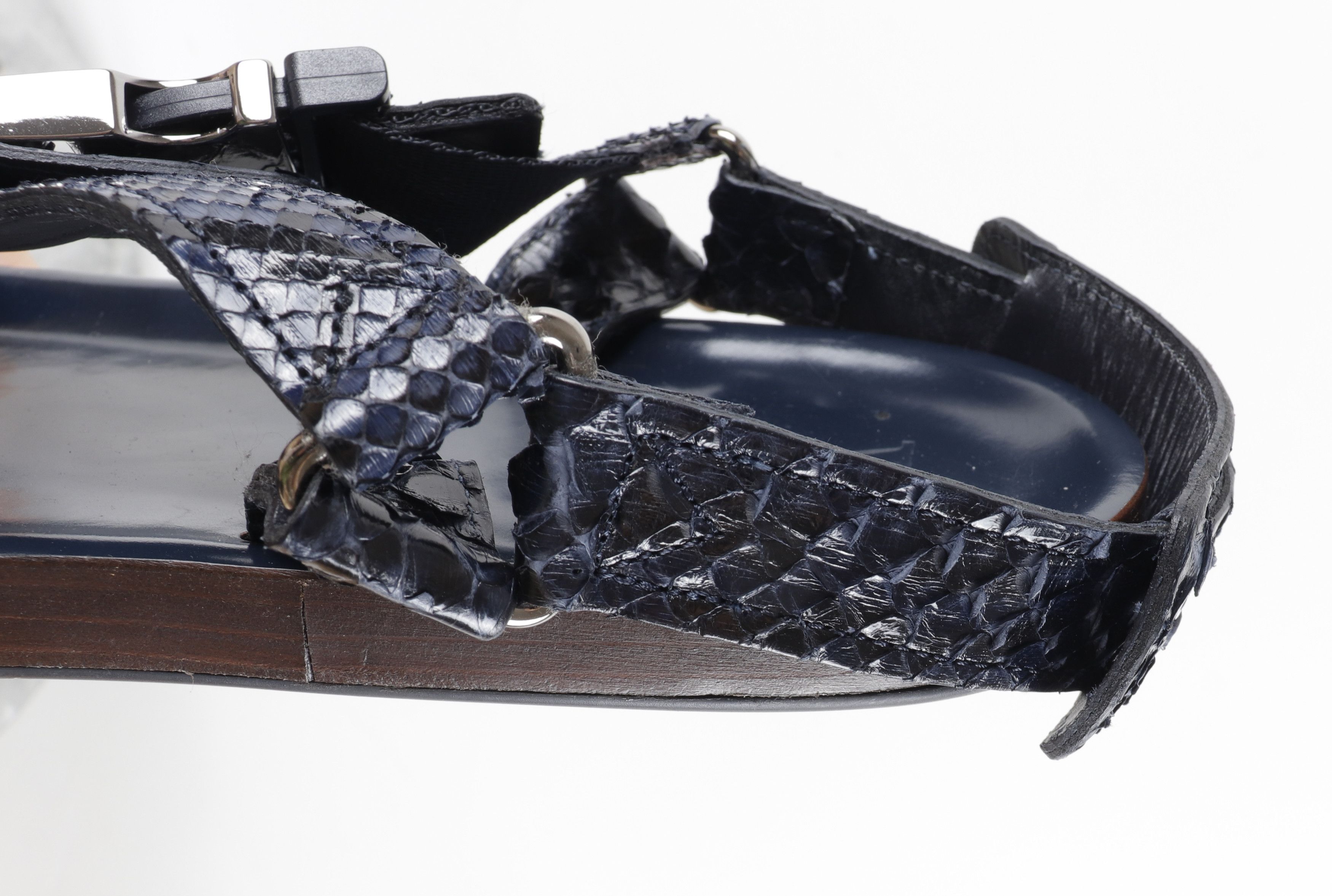 Louis Vuitton Louis Vuitton Blue Criss-Cross Sandals Size US 11.5 / EU 44-45 - 5 Thumbnail