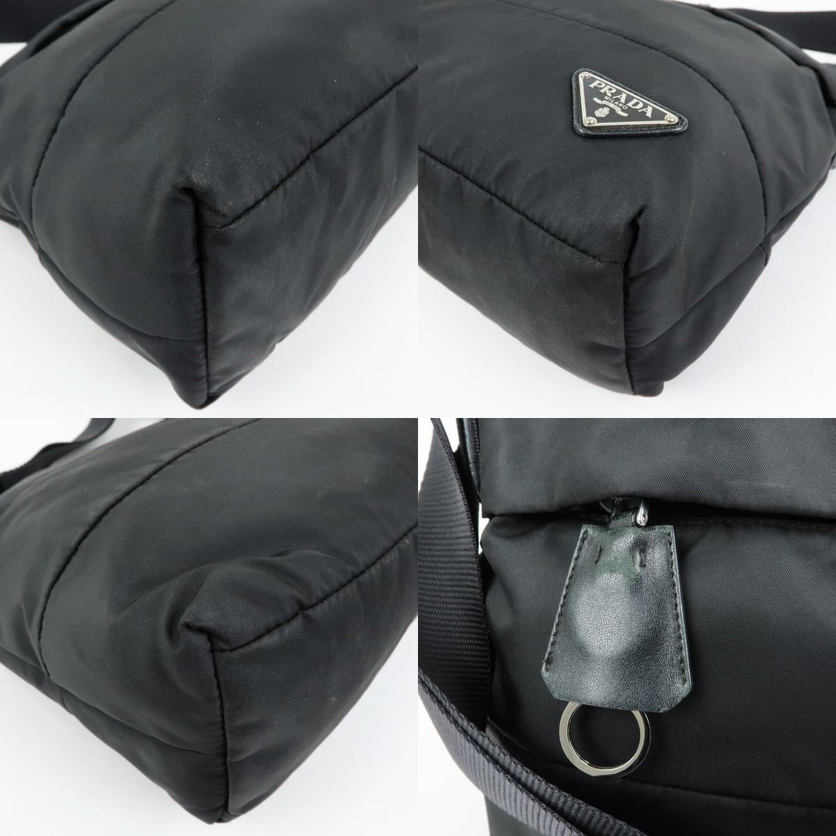 Prada Prada Triangle Logo Nylon Crossbody Bag Black Size ONE SIZE - 5 Thumbnail