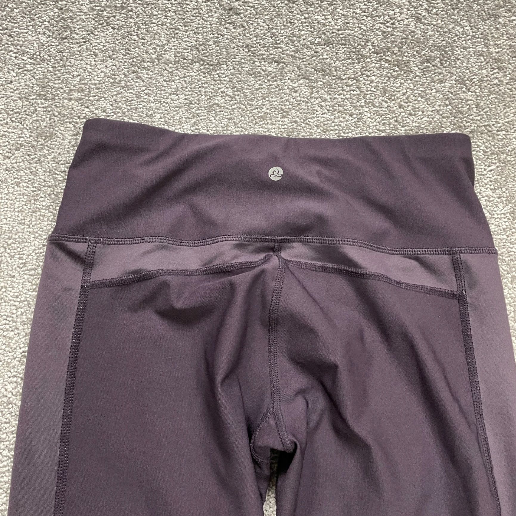 Vintage Apana Leggings Womens Medium 28x22 Purple Compression Active Running Gym Cropped Size 32" / US 10 / IT 46 - 3 Thumbnail