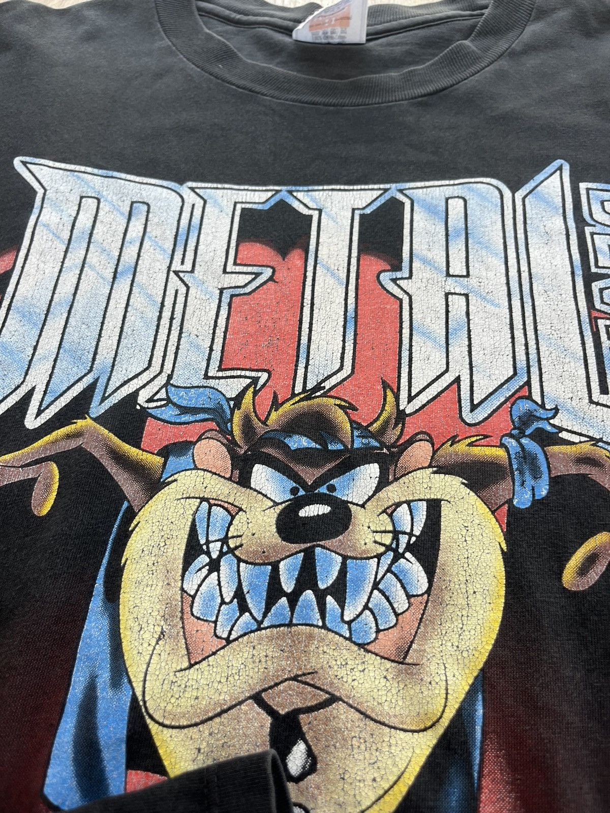 Vintage × Warner Bros Vintage TAZ METAL DEVIL 1996’s Warner Bros Tshirt Size US XL / EU 56 / 4 - 8 Thumbnail