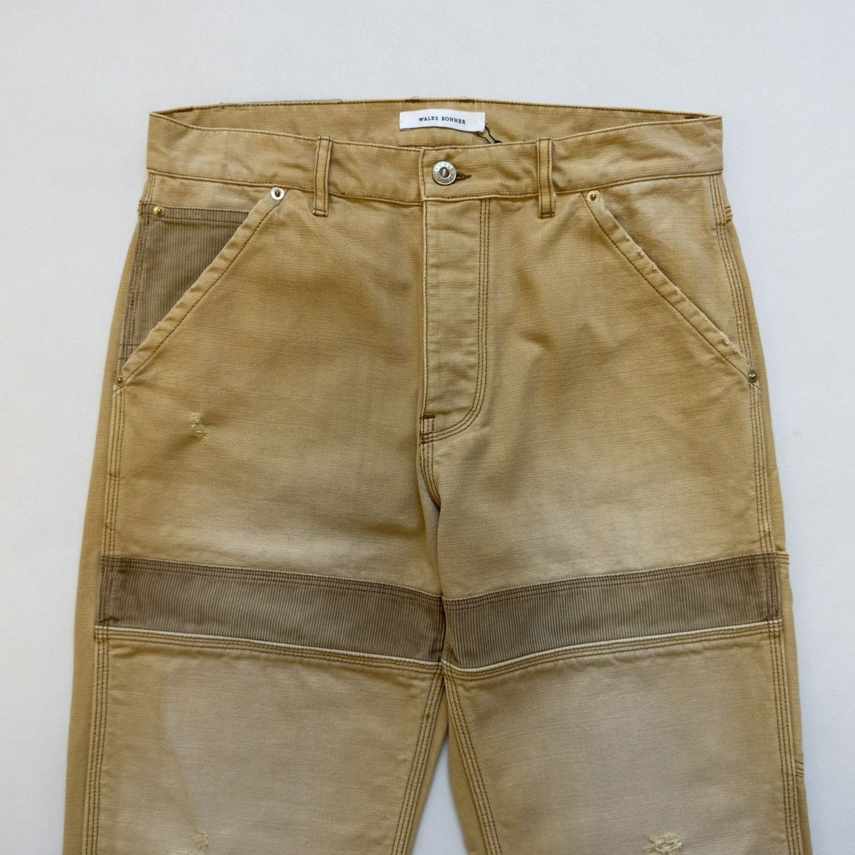 Wales Bonner Sand ‘Heavy Slub Canvas’ Sierra Pants Size US 34 / EU 50 - 4 Thumbnail