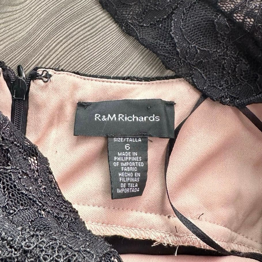 Other r&m richards black lace long formal dress Size M / US 6-8 / IT 42-44 - 3 Thumbnail
