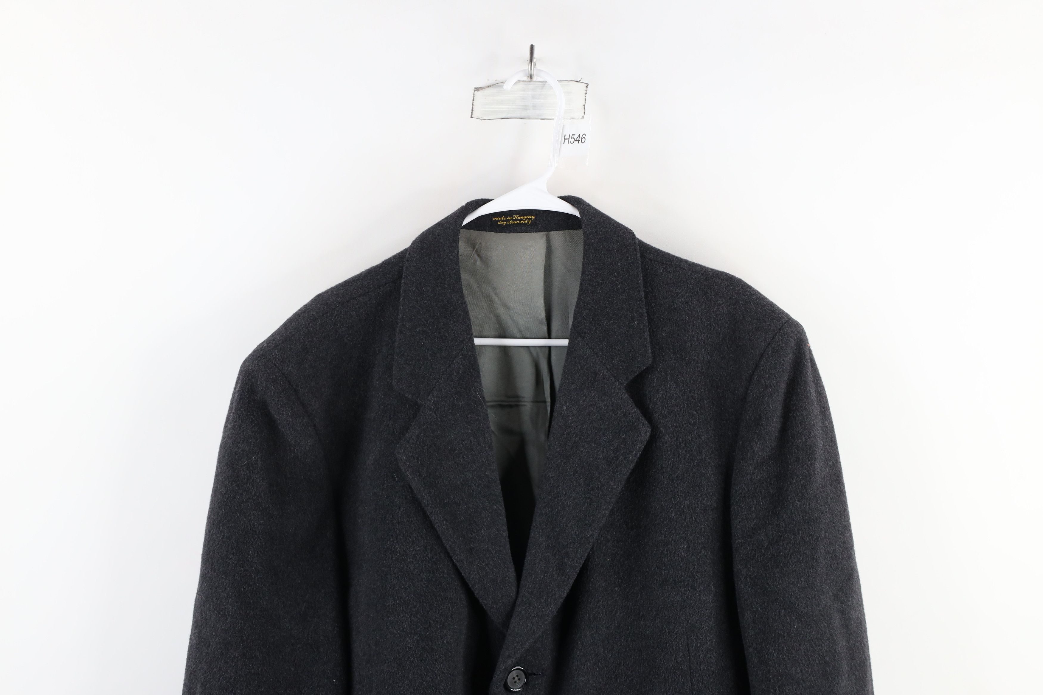 Diane von Furstenberg × Vintage Vintage 90s Egon Von Furstenberg Cashmere Wool Overcoat Gray Size US XL / EU 56 / 4 - 2 Thumbnail