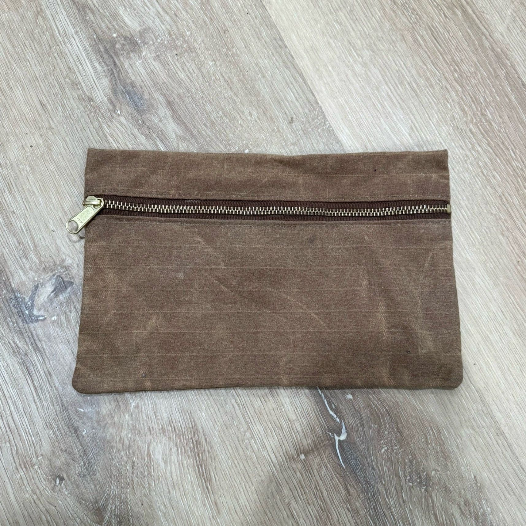 Vintage VINTAGE Line of Trade Pouch Tan Water Resistant Zip Closure Canvas EDC Army Clutch Size ONE SIZE - 2 Thumbnail