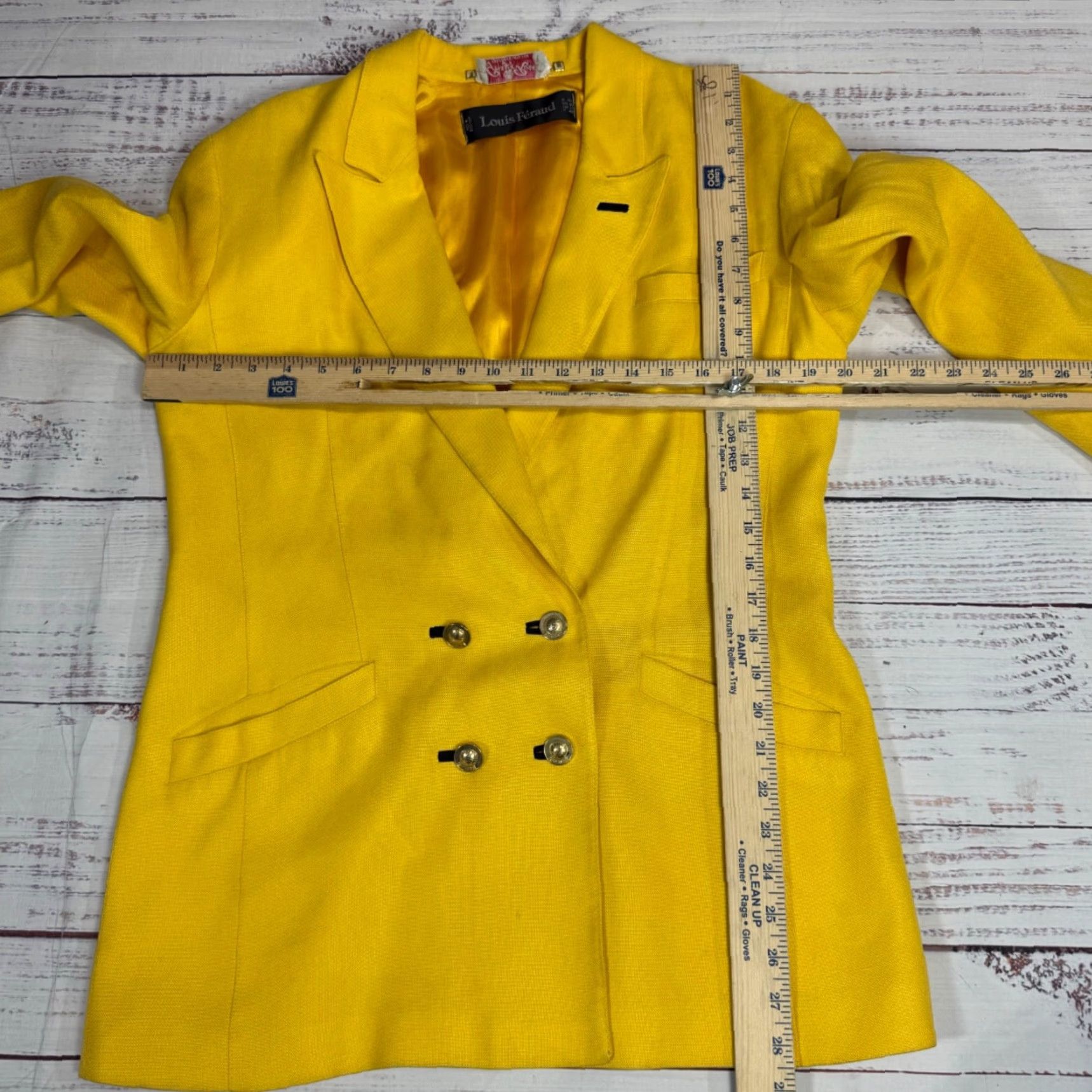 Louis Feraud VINTAGE Louis Feraud Womens Blazer Jacket Blazer 10 Yellow Size L / US 10 / IT 46 - 2 Thumbnail