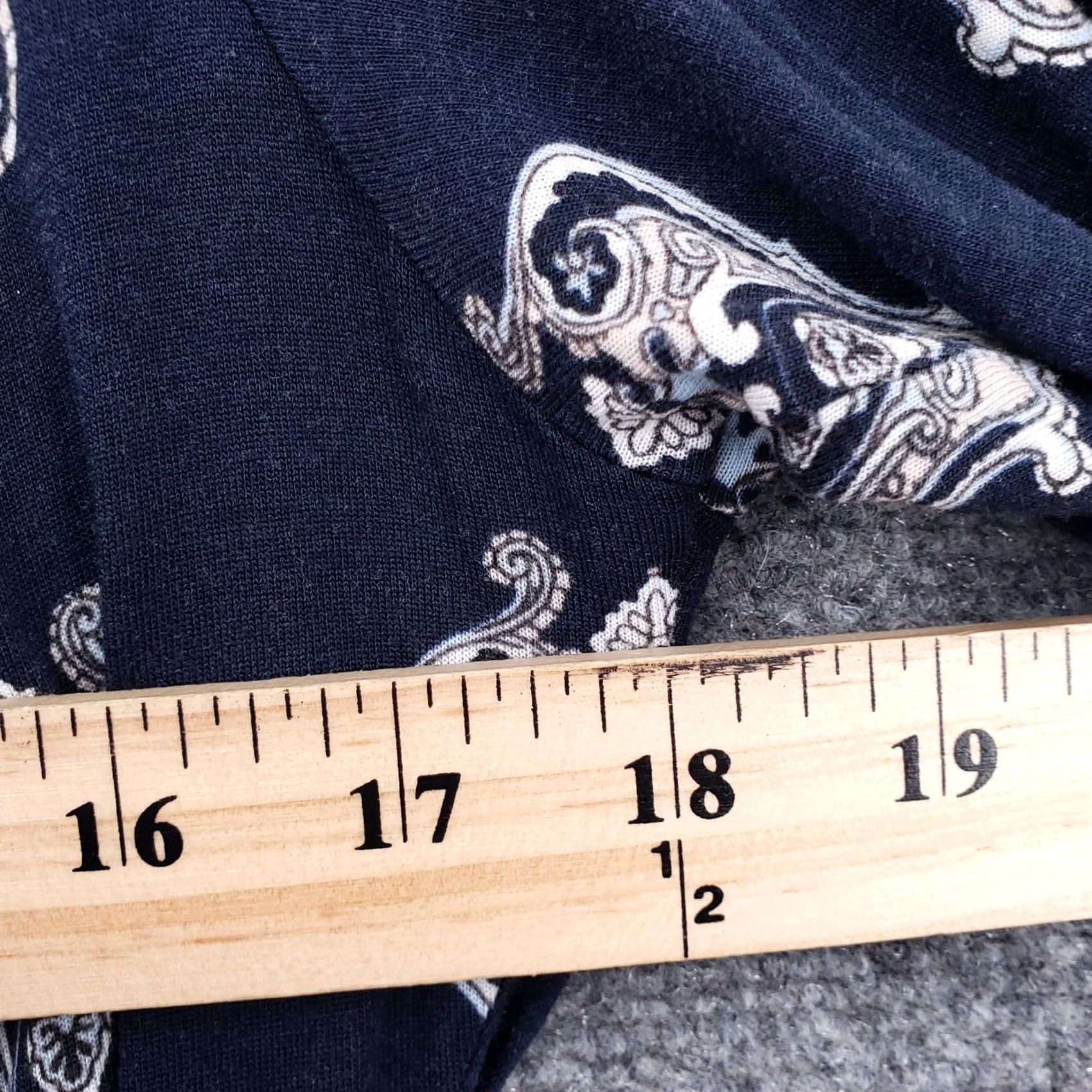 Vintage INC International Concepts Blouse Women Petite Blue Printed Wrap V-Neck Rayon 3/4 Sleeve Size M / US 6-8 / IT 42-44 - 5 Thumbnail
