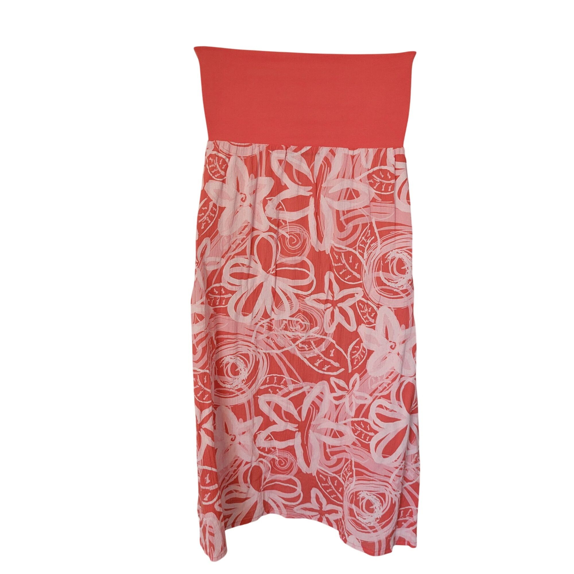 Other Fresh Produce Strapless Coral Floral Convertible Sundress Sk Size M / US 6-8 / IT 42-44 - 5 Thumbnail