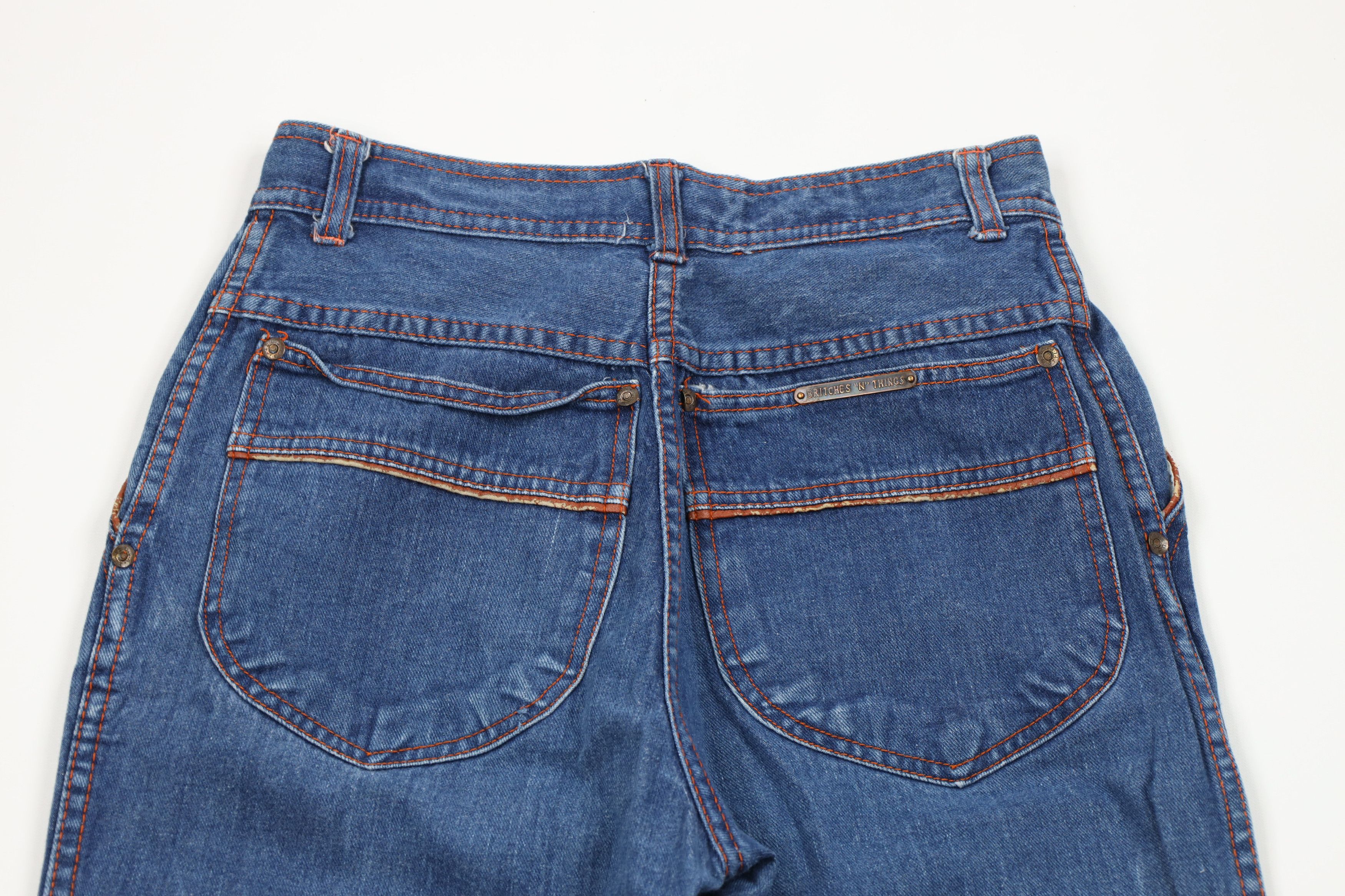 Vintage Vintage 70s Streetwear Pleated Straight Leg Denim Jeans Blue Size 30" / US 8 / IT 44 - 11 Thumbnail