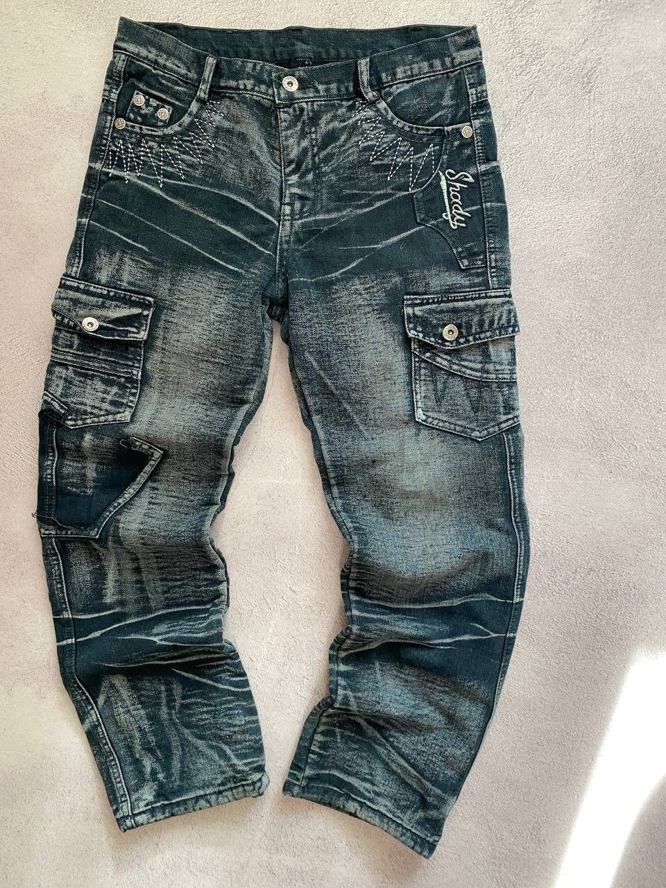 Vintage Dirty pants Faded Crash denim thrashed y2k distressed jeans Size US 29 - 5 Thumbnail