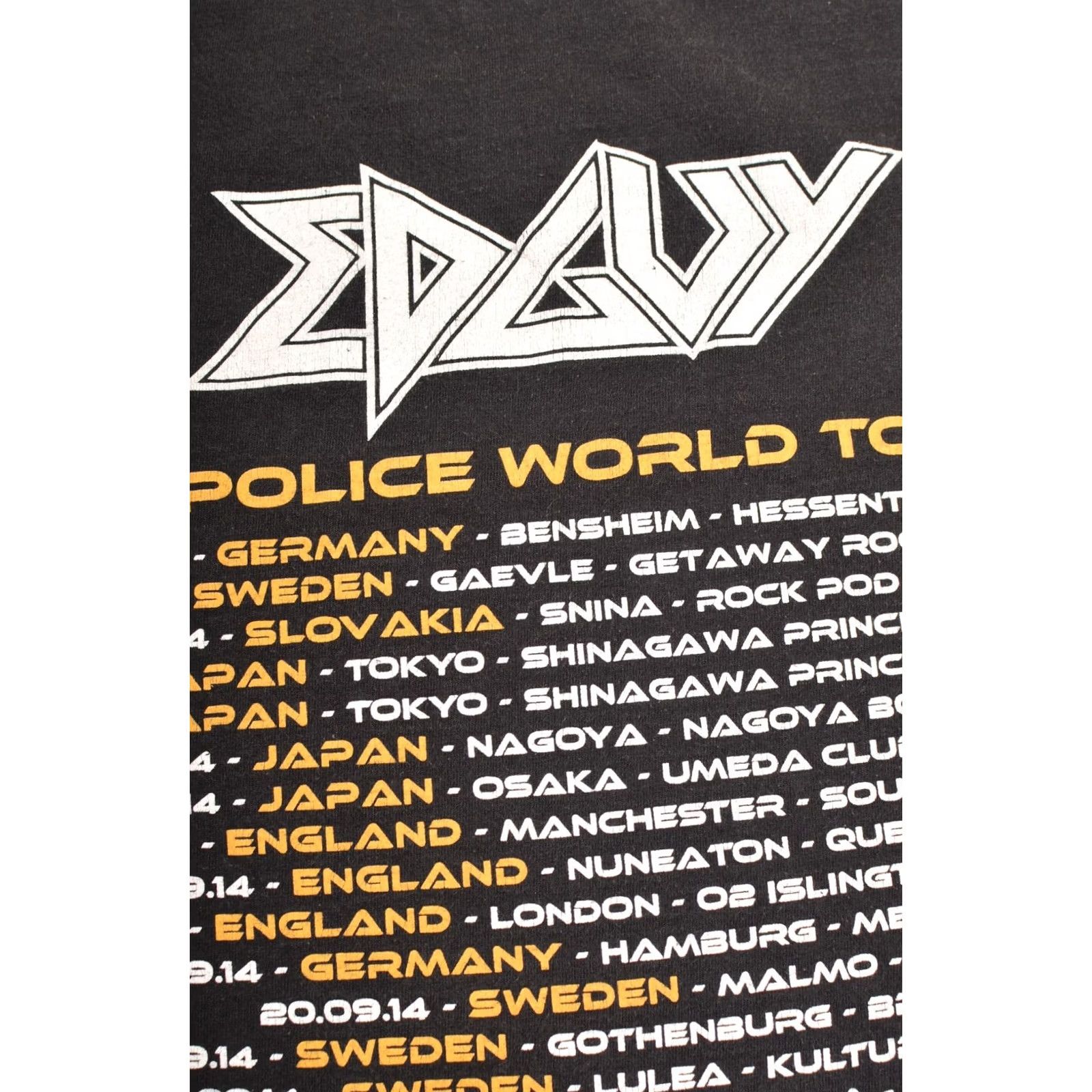 Fruit Of The Loom Fruit of the Loom Edguy Space Police World Tour 2014 T-Shirt Tee, Size M, Black, Men, 100% Cotton, Vintage? Size US M / EU 48-50 / 2 - 8 Thumbnail