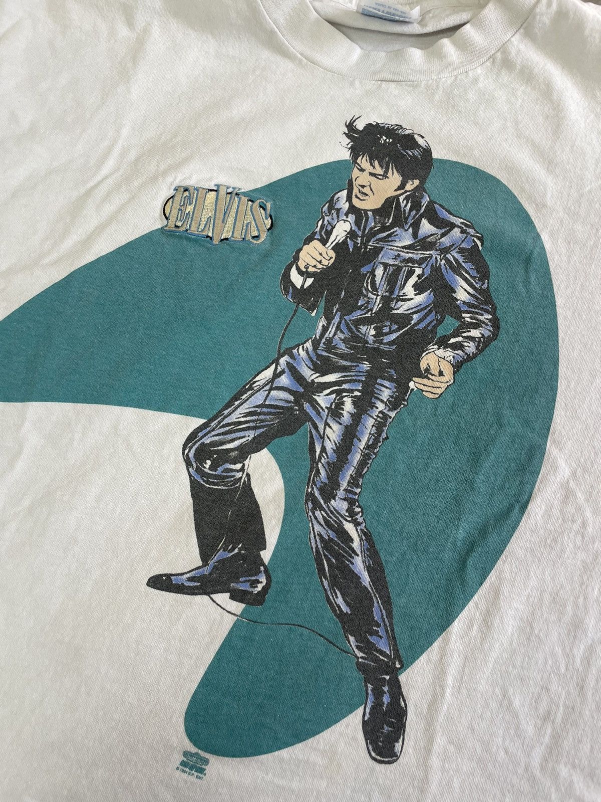 Vintage RARE Vintage original Elvis Tee single stitch Size US XL / EU 56 / 4 - 1 Thumbnail