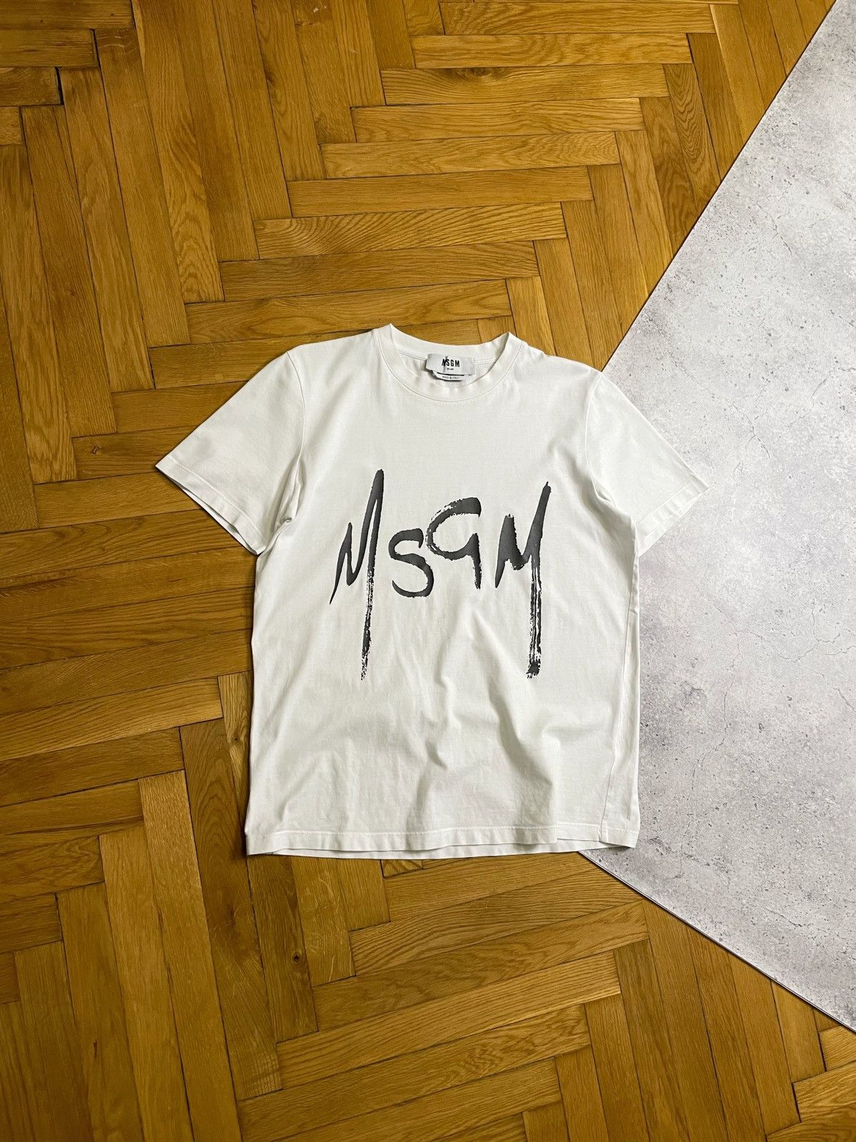 MSGM MSGM Men T-Shirts 3840MM105 25700201 White | Grailed