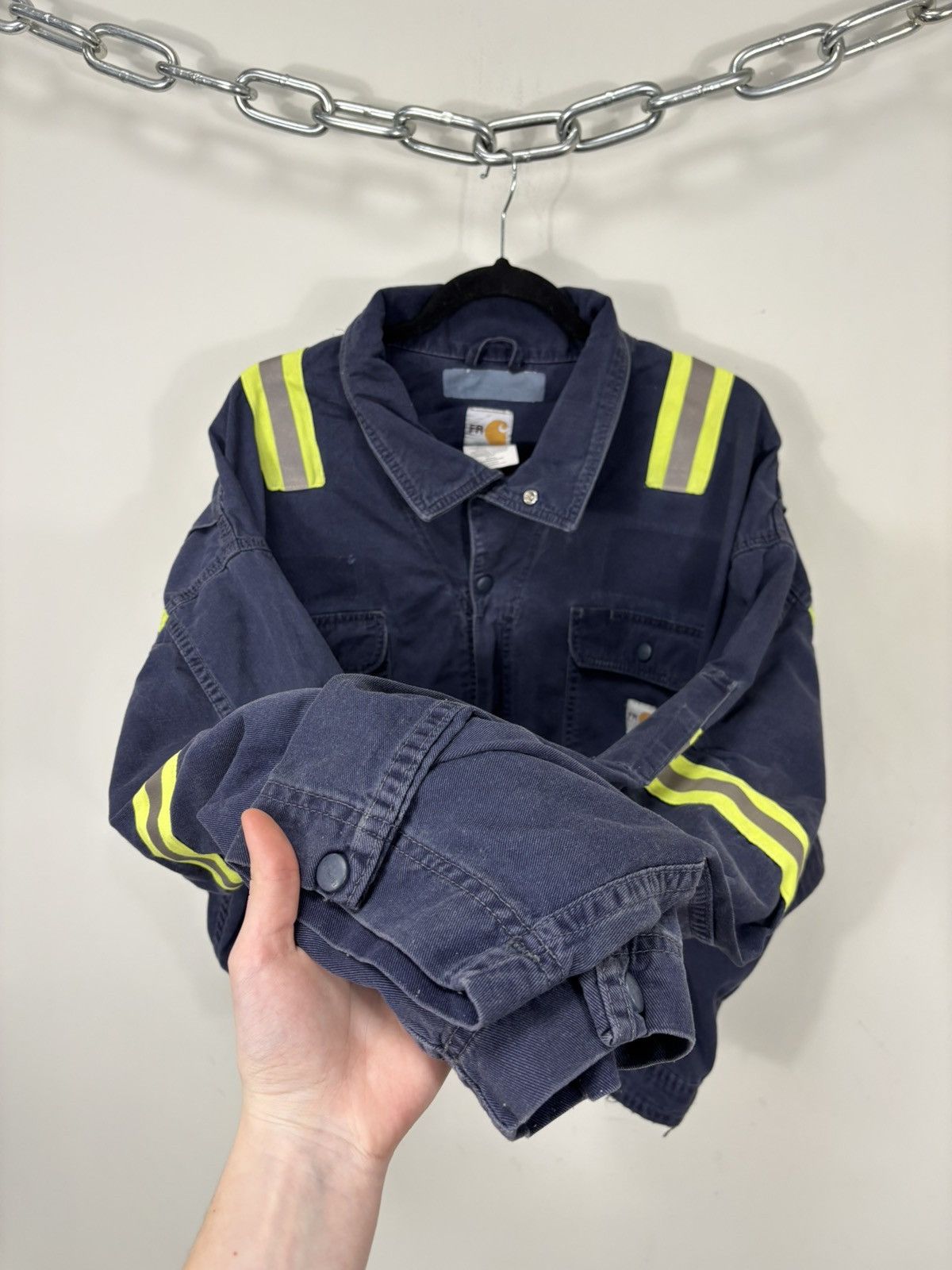 Carhartt Vintage Carhartt Flame Resistant Hype Boxy Cropped Jacket Size US XXL / EU 58 / 5 - 13 Thumbnail