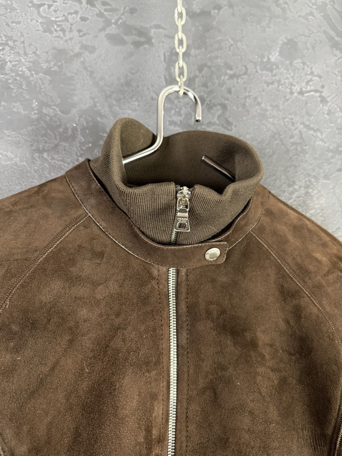 Prada 2000s Prada Brown Shearling Leather Jacket Women's Size L / US 10 / IT 46 - 13 Thumbnail