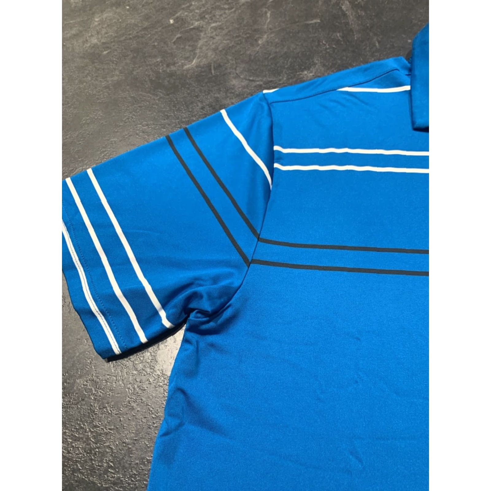 Under Armour Under Armour Polo Shirt Men Large Short Sleeve Blue Striped Golf Outdoor Spring Summer Size US L / EU 52-54 / 3 - 6 Thumbnail