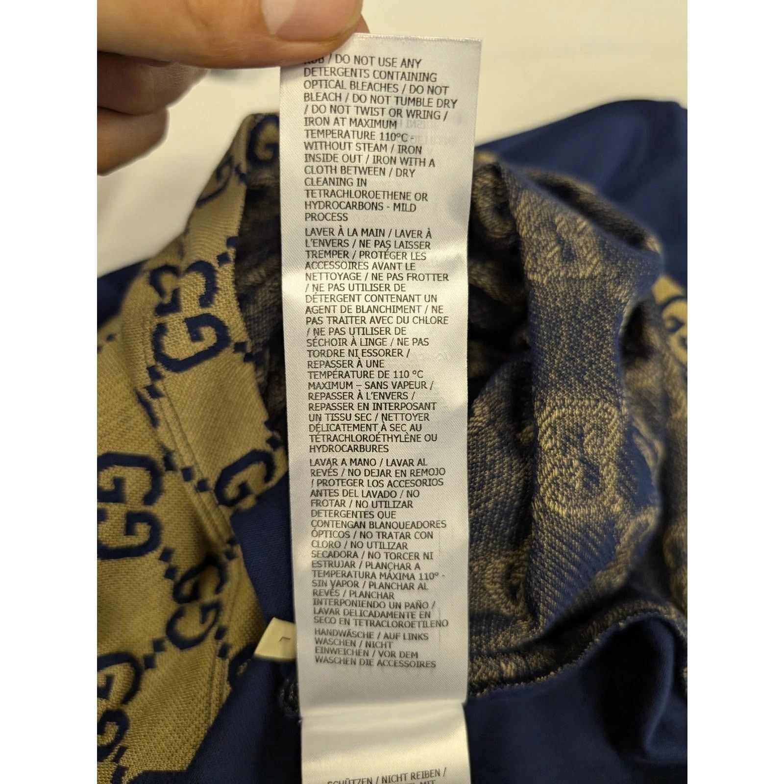 Gucci o1rshd1 GG Polo in Brown/Navy Size US L / EU 52-54 / 3 - 18 Thumbnail