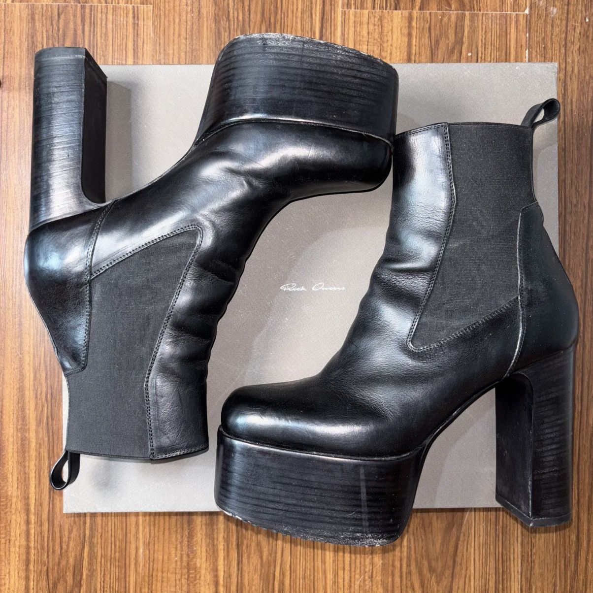 Rick Owens Rick Owens "FW19 Larry" Kiss Boots Size US 10 / IT 40 - 12 Thumbnail