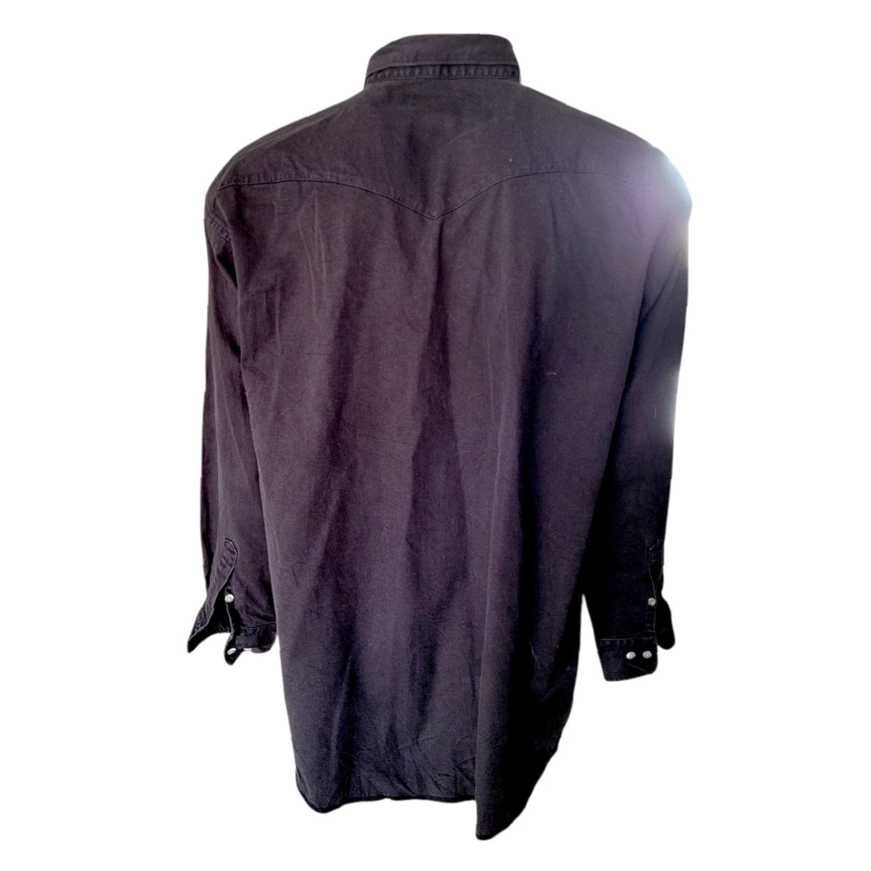 Wrangler Vintage Wrangler Western Shirt – 18½ x 36 Black Button-Up, Unisex, XXL (2XL) Regular Fit Size US M / EU 48-50 / 2 - 3 Thumbnail
