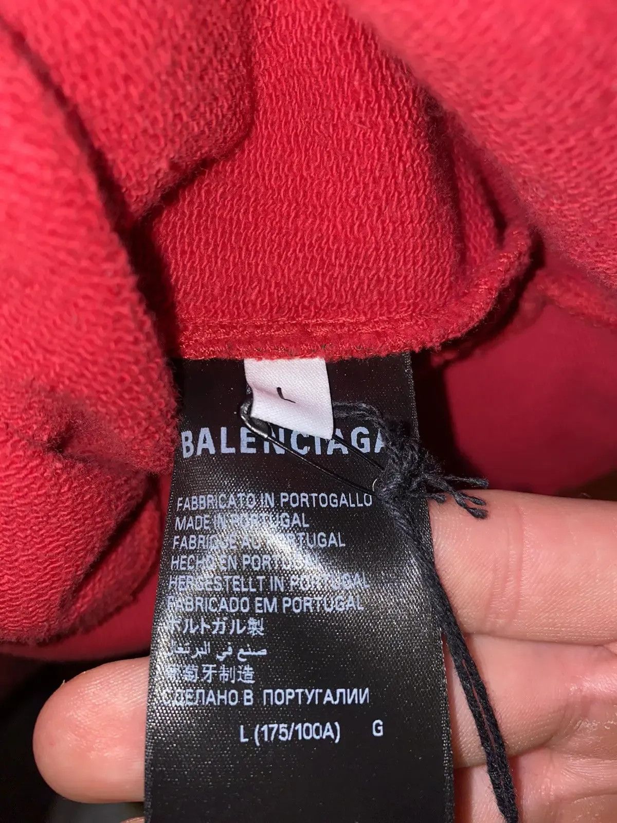 Balenciaga Balenciaga Red Skater Hoodie Size US L / EU 52-54 / 3 - 7 Thumbnail