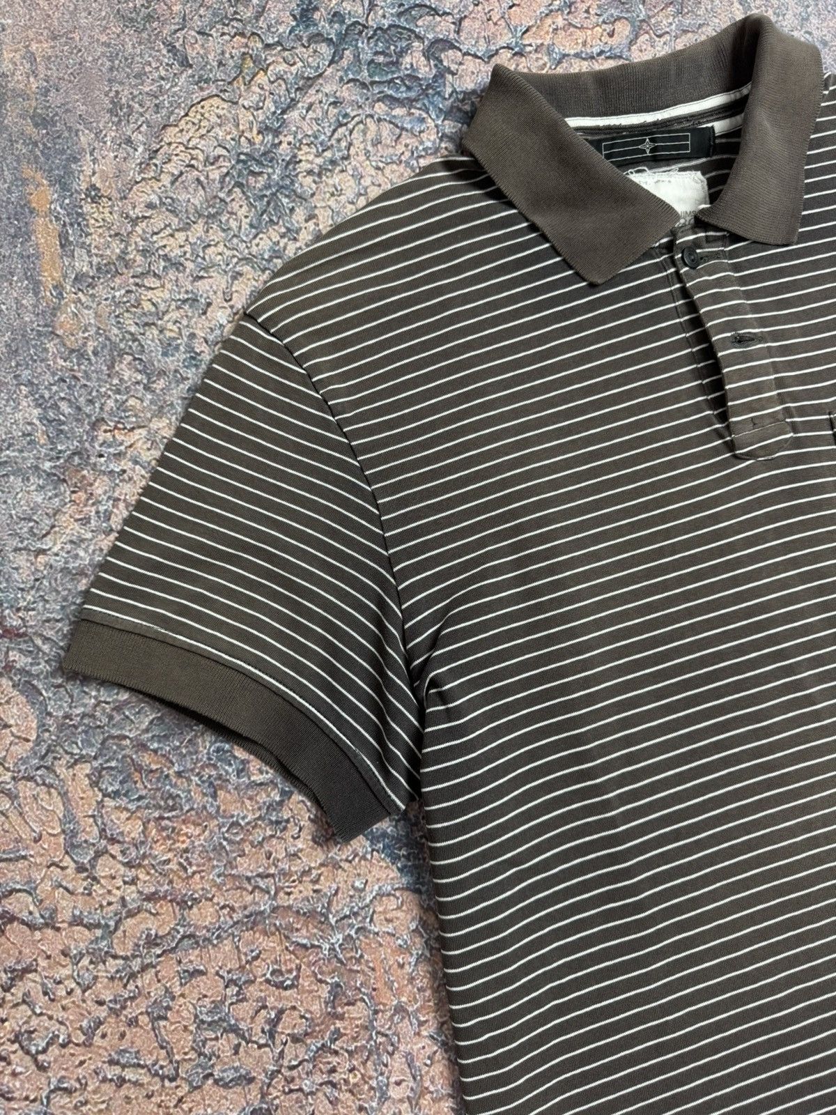 Stone Island Stone island denims Vintage T Shirt Polo Small Logo striped Size US L / EU 52-54 / 3 - 4 Thumbnail