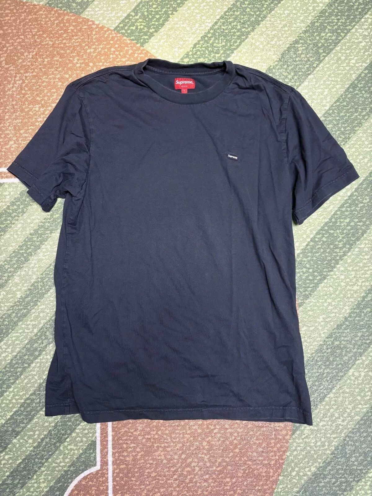 Supreme SUPREME SMALL BOX TEE- WASHED NAVY/ SIZE Large L SS19 Size US L / EU 52-54 / 3 - 1 Thumbnail