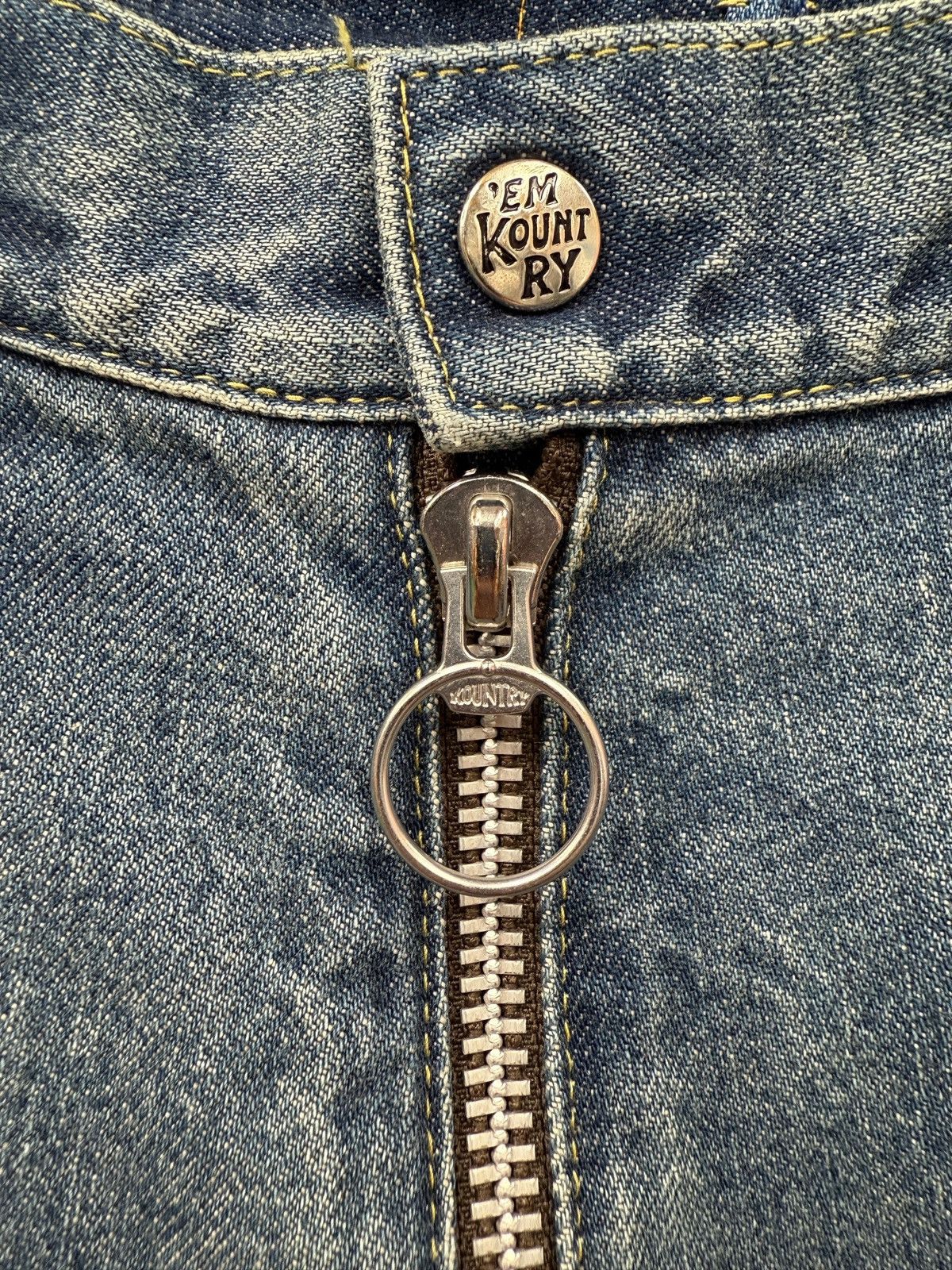 Kapital Kapital 14oz Denim Kountry Motocross Todoterreno Pants Size US 38 / EU 54 - 3 Thumbnail