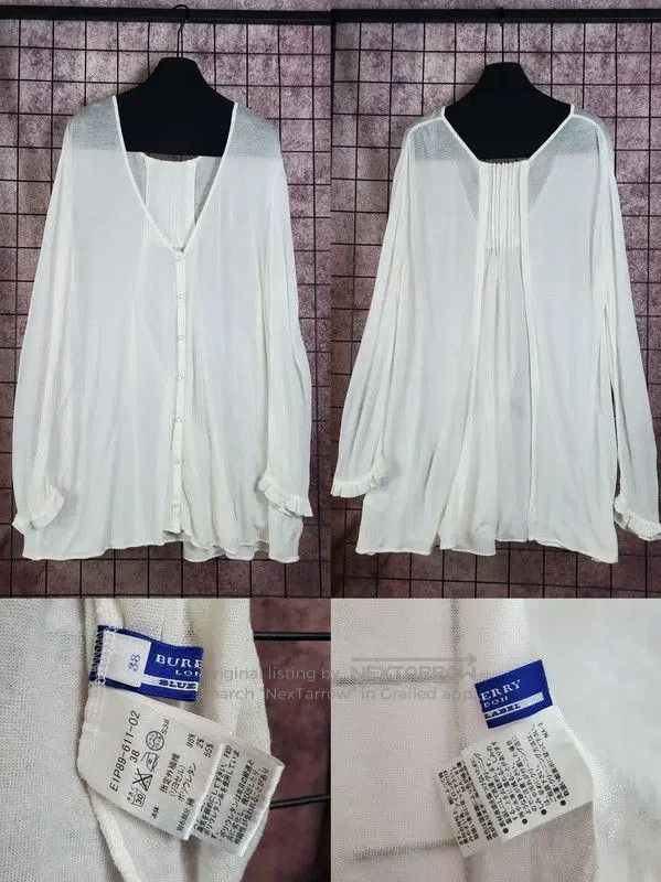 Burberry Burberry Summer White Embroidered Long Sleeve Knit Top. Size M / US 6-8 / IT 42-44 - 1 Thumbnail