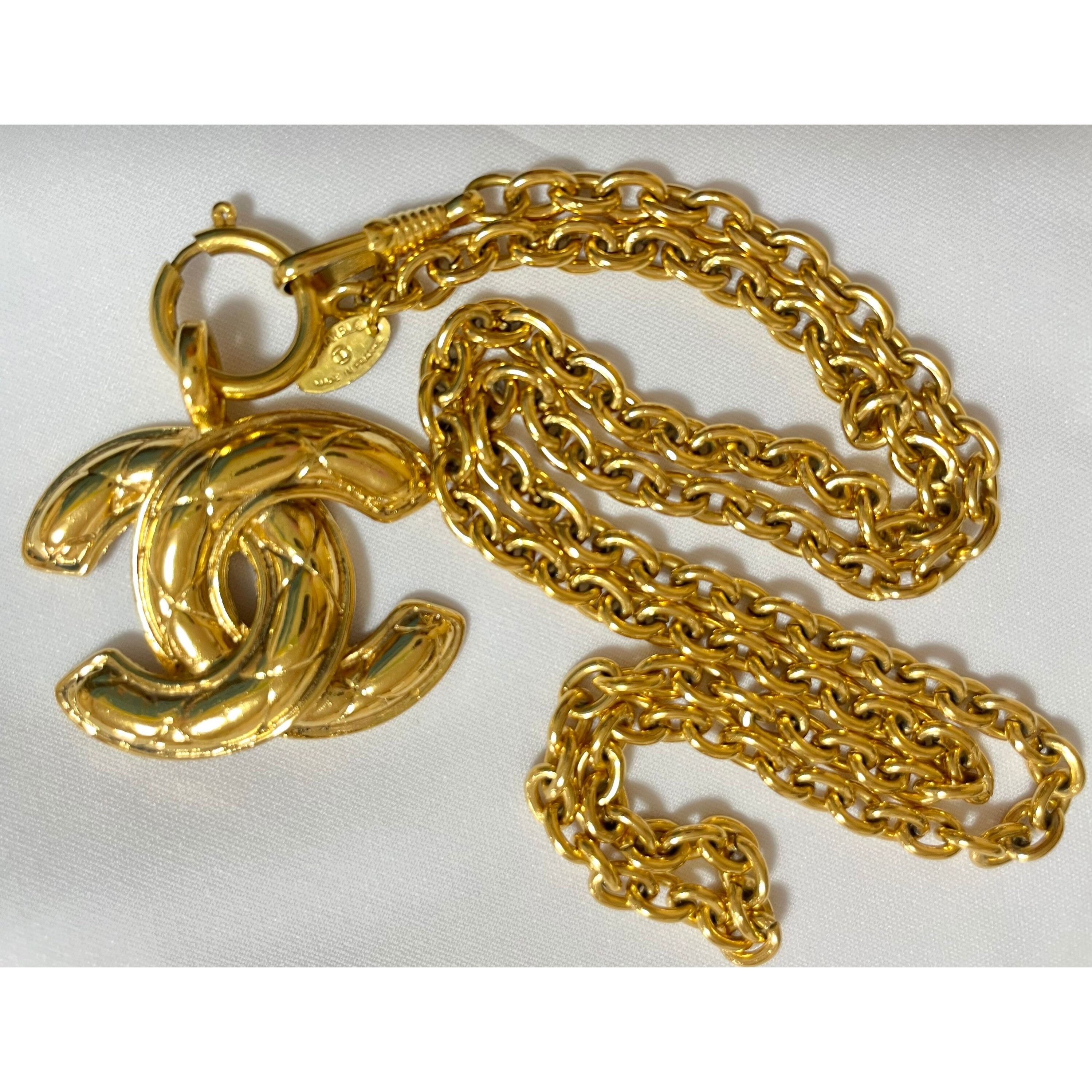Chanel MINT. Vintage CHANEL classic chain necklace with cc mark Size ONE SIZE - 7 Thumbnail