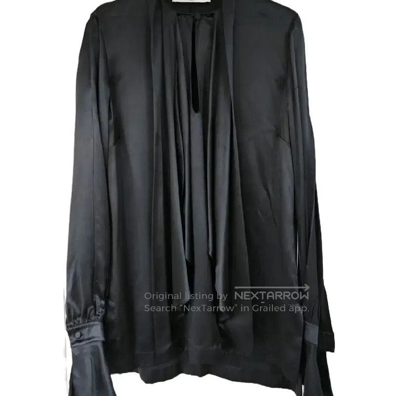 Givenchy Givenchy Black Silk Long-Sleeve Blouse . Size S / US 4 / IT 40 - 4 Thumbnail