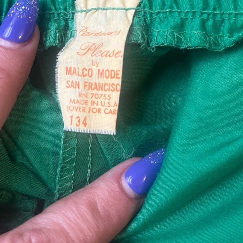 Vintage Vintage 60s Partners Please Green Ruffle Skirt Med Western Size 40" / US 18 - 4 Thumbnail