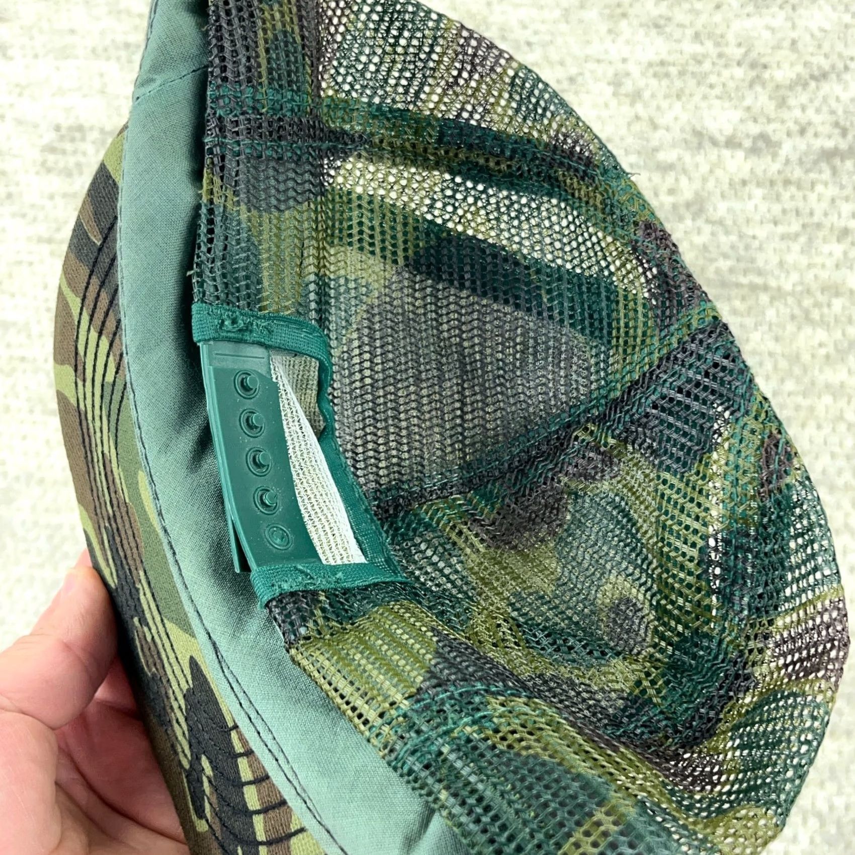 Vintage VINTAGE Brown Transport Trucker Hat Cap SnapBack Green Camo 90s USA Trucking Mens Hats Size ONE SIZE - 5 Thumbnail