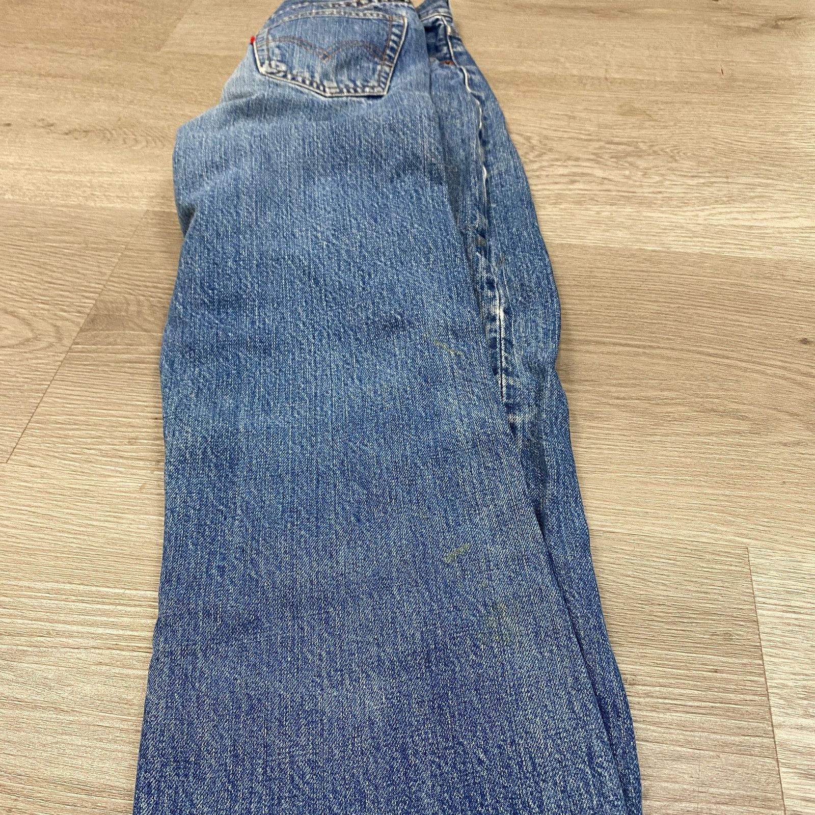Levi's × Vintage VTG 70s Levi's 505 Redline Selvedge Talon 42 Jeans 22x26 Size 22" - 16 Thumbnail