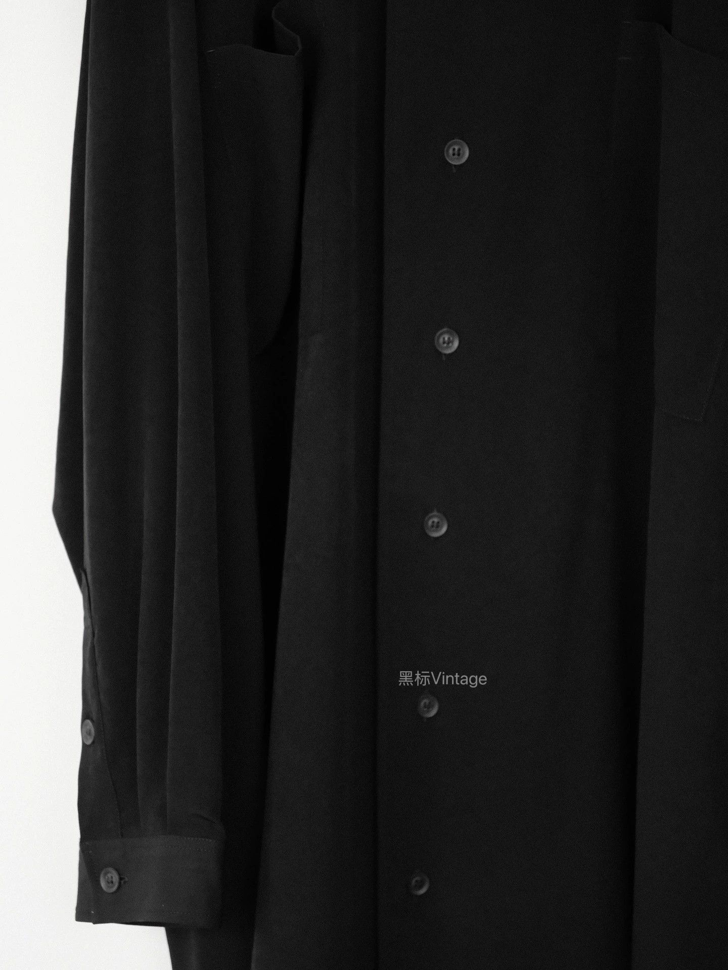 Yohji Yamamoto YohjiY 24AW Vtg Triacetate Oversized Long Collar Shirt Men Size US L / EU 52-54 / 3 - 4 Thumbnail
