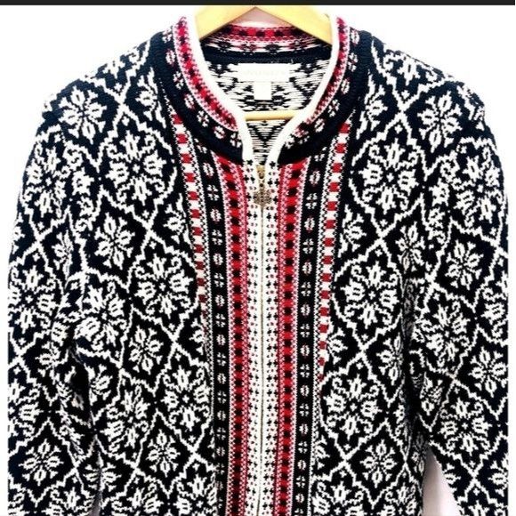 Vintage Appleseed's Vintage Wool Fair Isle Sz XLP Cardigan Sweater Size XL / US 12-14 / IT 48-50 - 1 Thumbnail