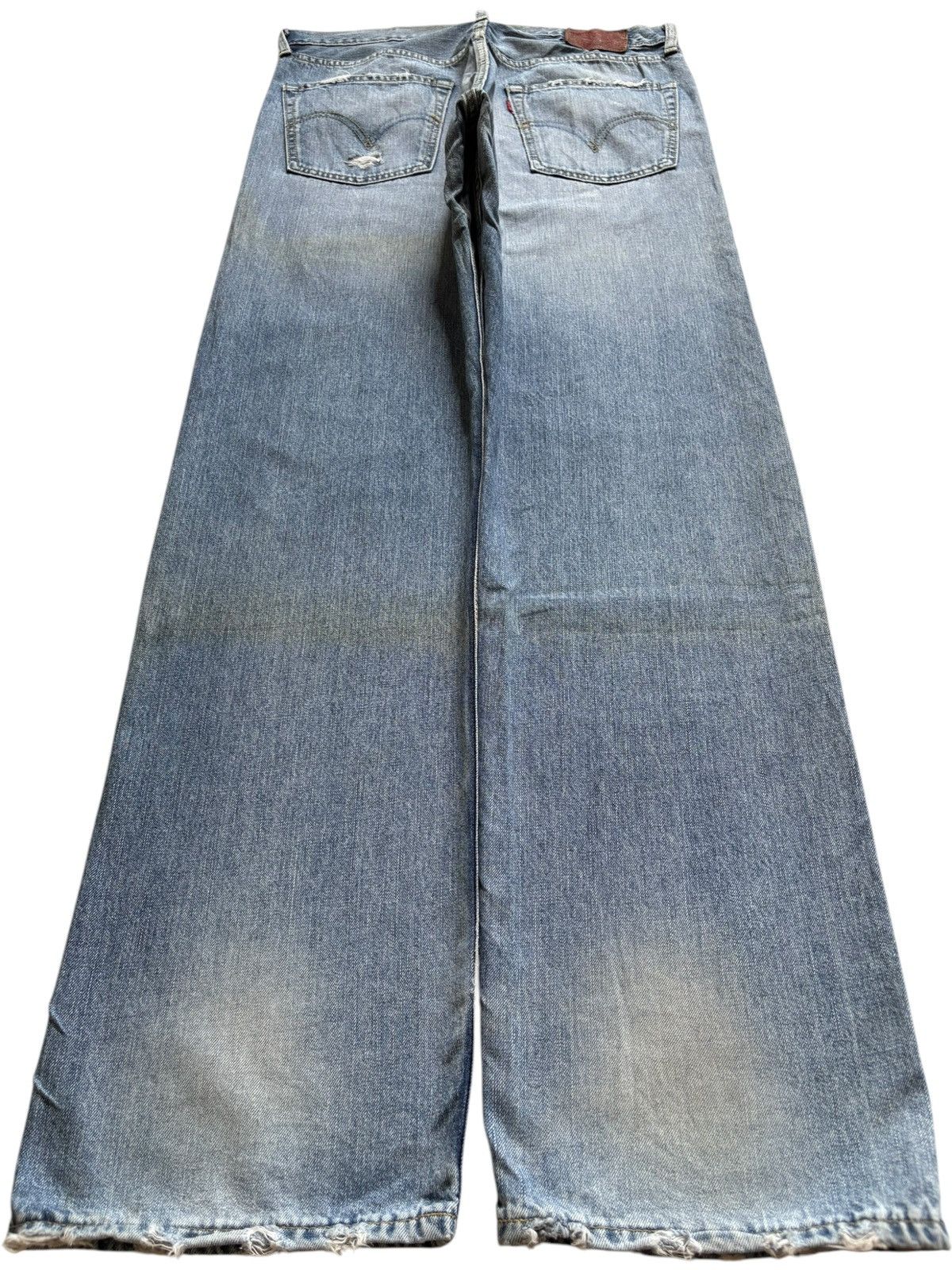 Levi's Vintage 90s Levis 503 Blue Wash Distressed Baggy Jeans Size US 33 - 2 Thumbnail